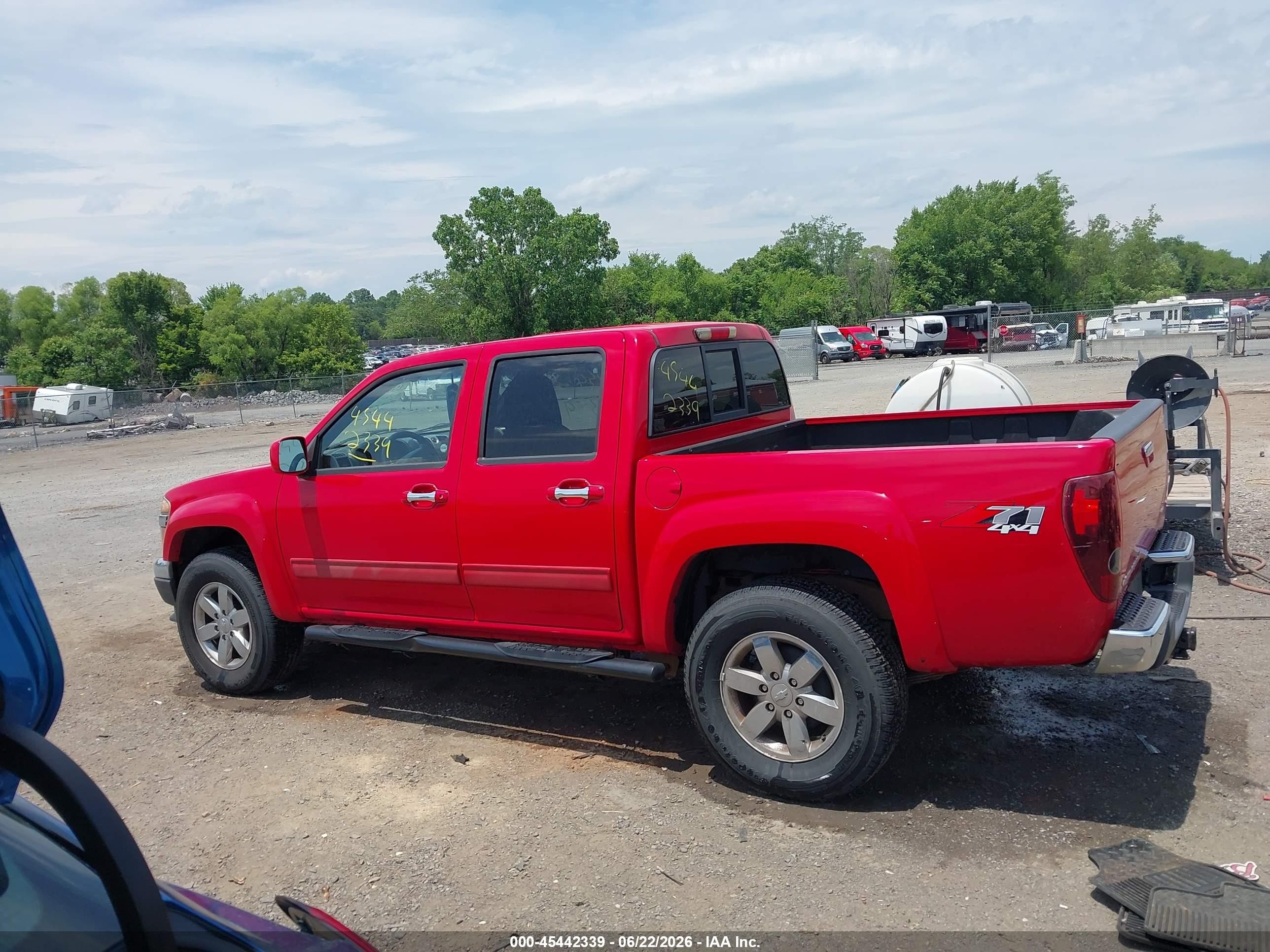 2012 Chevrolet Colorado Lt W/2lt Red vin: 1GCHTDFE9C8136458