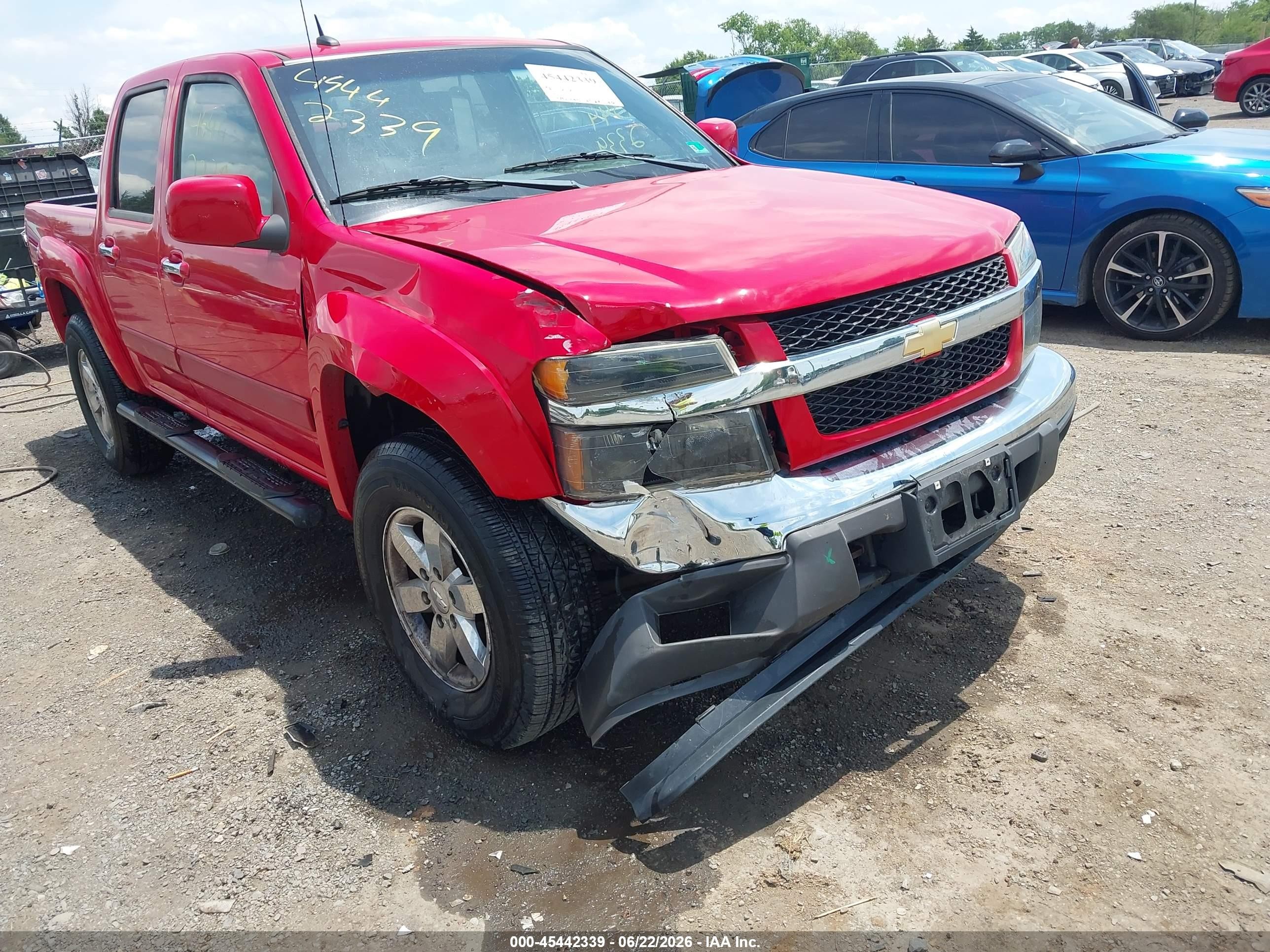 2012 Chevrolet Colorado Lt W/2lt Red vin: 1GCHTDFE9C8136458