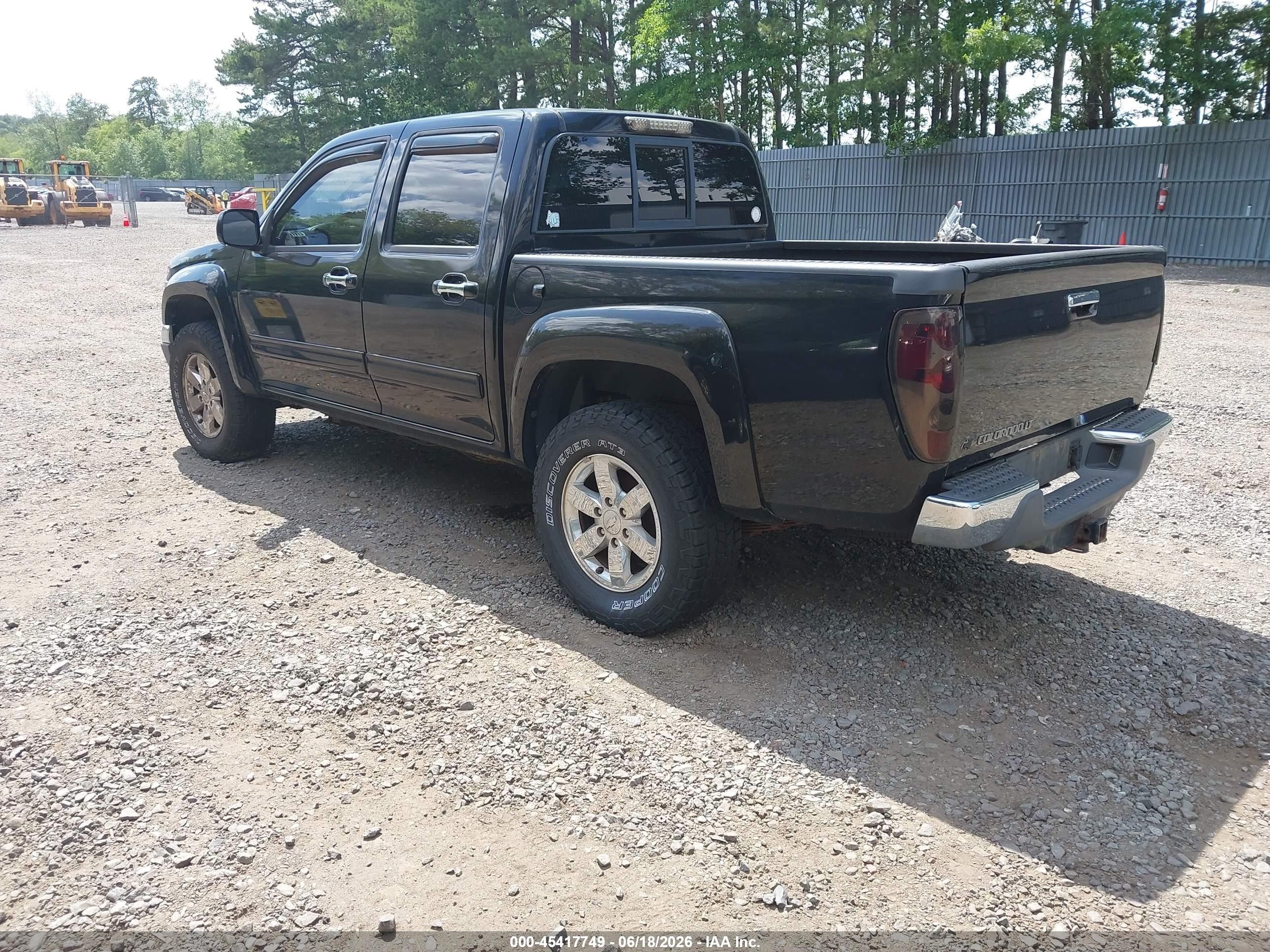 2012 Chevrolet Colorado Lt W/2lt Black vin: 1GCHTDFEXC8105770