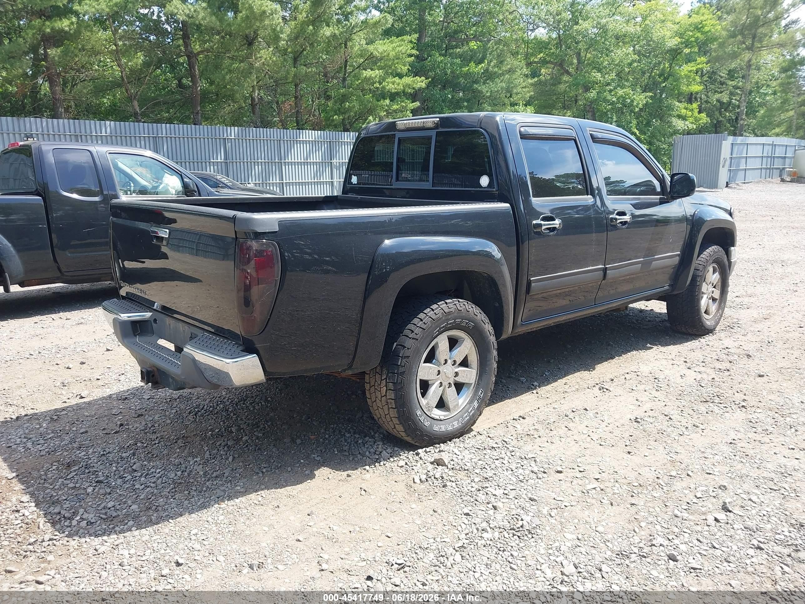 2012 Chevrolet Colorado Lt W/2lt Black vin: 1GCHTDFEXC8105770