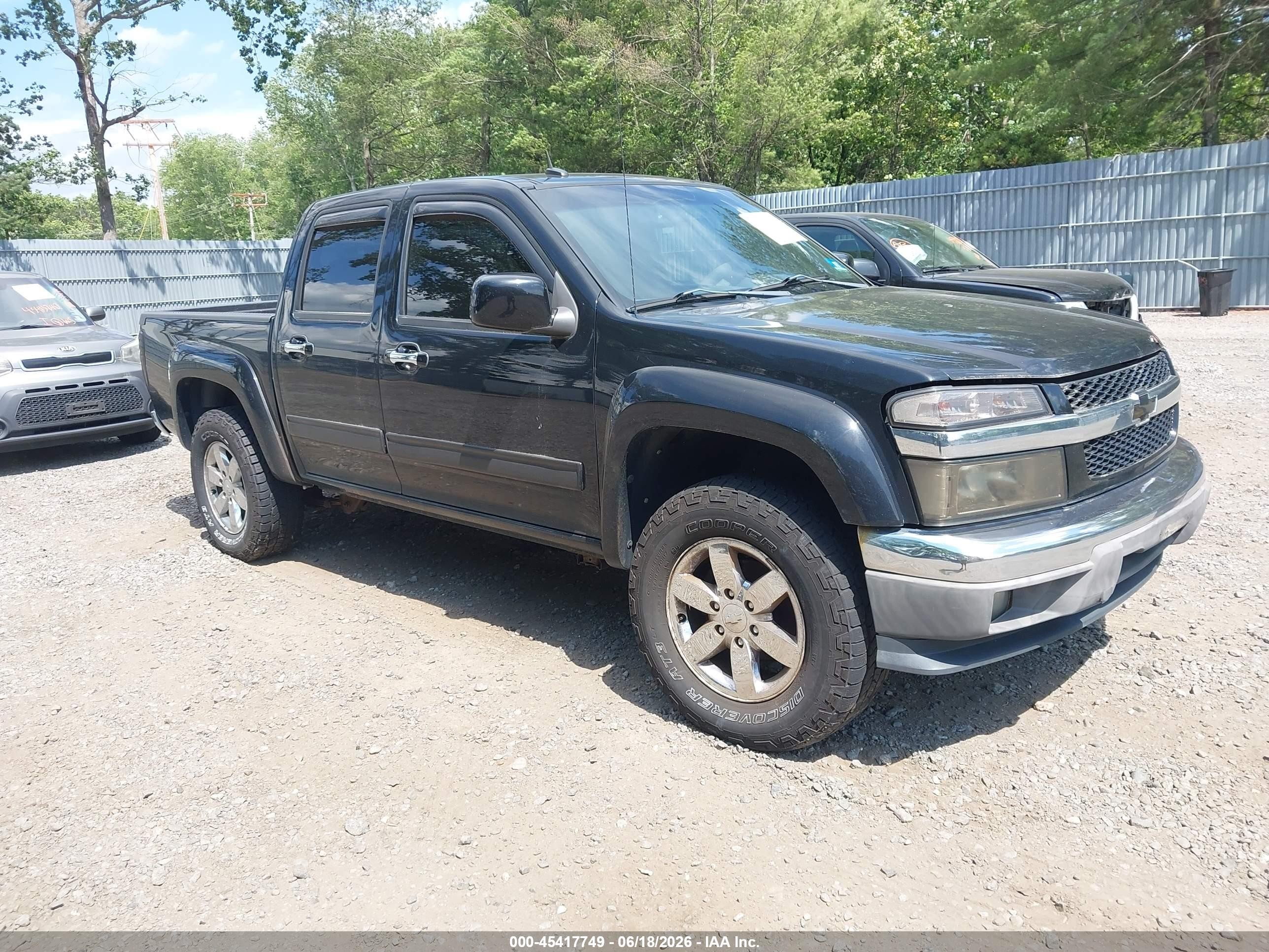 2012 Chevrolet Colorado Lt W/2lt Black vin: 1GCHTDFEXC8105770