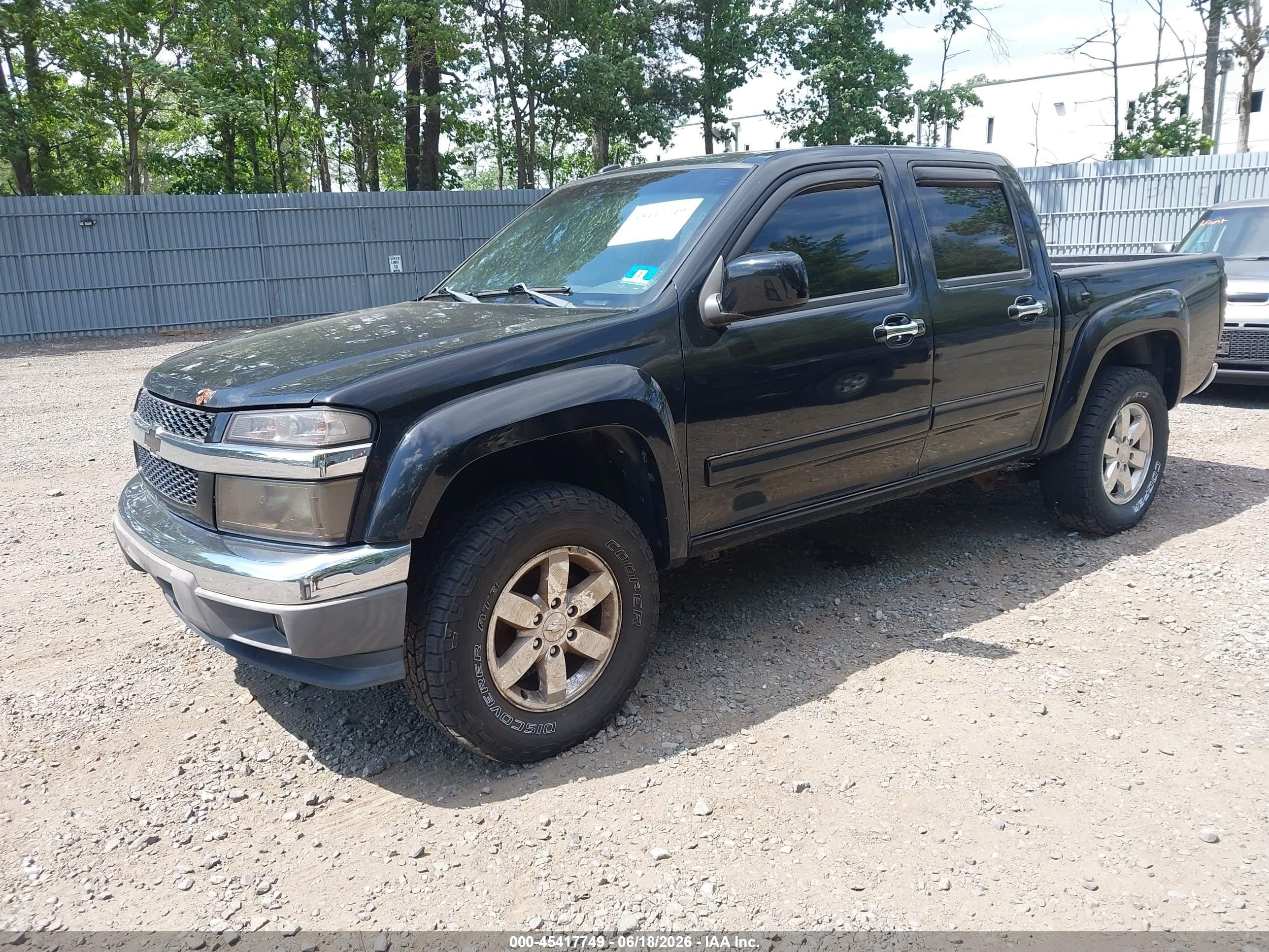 2012 Chevrolet Colorado Lt W/2lt Black vin: 1GCHTDFEXC8105770