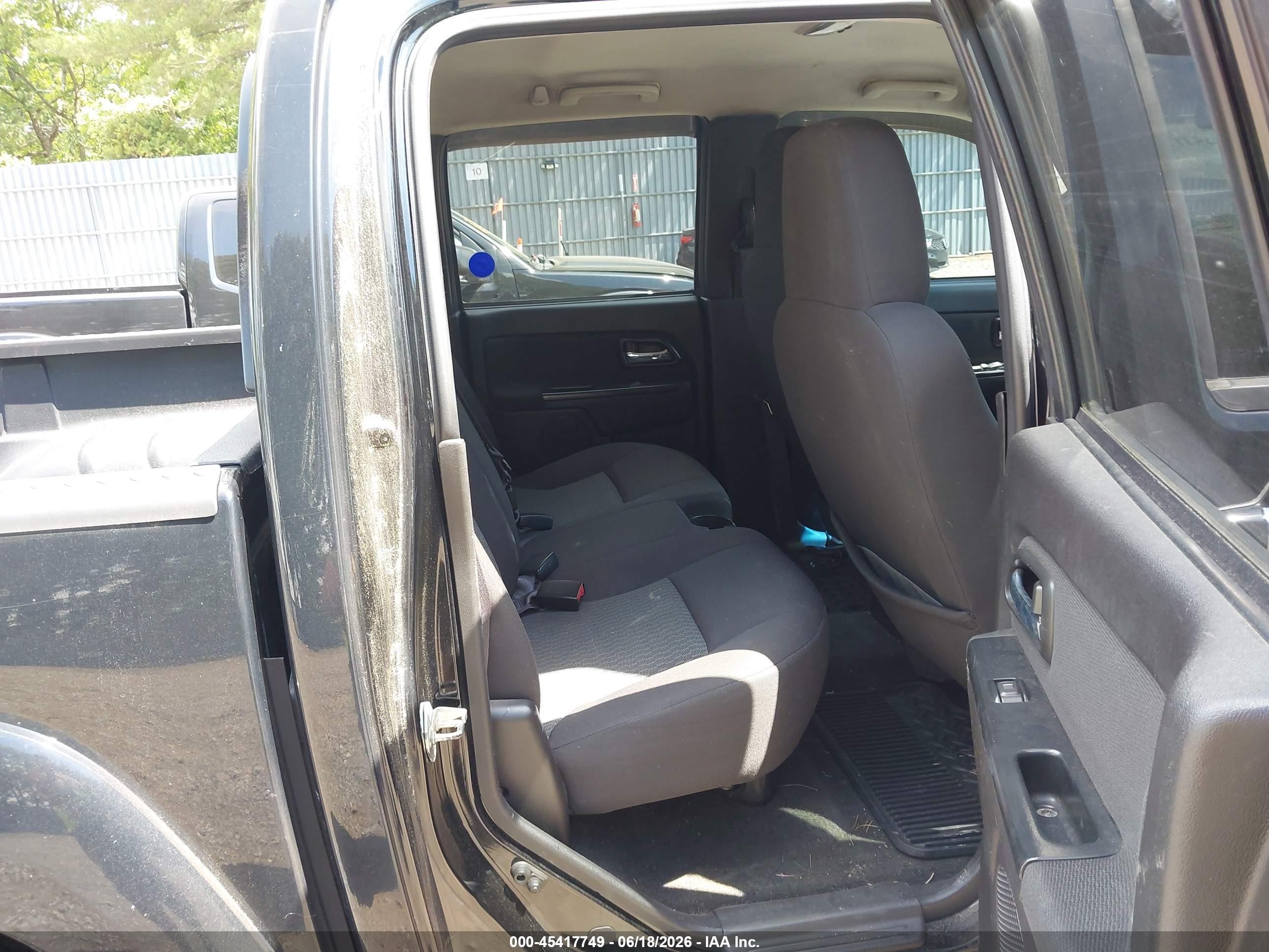 2012 Chevrolet Colorado Lt W/2lt Black vin: 1GCHTDFEXC8105770