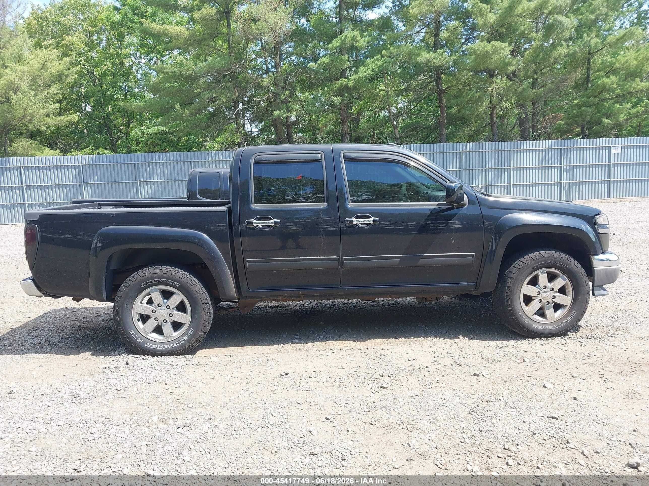 2012 Chevrolet Colorado Lt W/2lt Black vin: 1GCHTDFEXC8105770