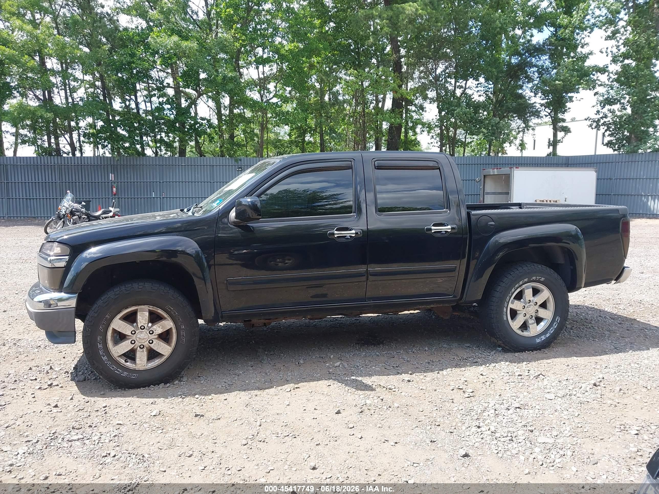 2012 Chevrolet Colorado Lt W/2lt Black vin: 1GCHTDFEXC8105770
