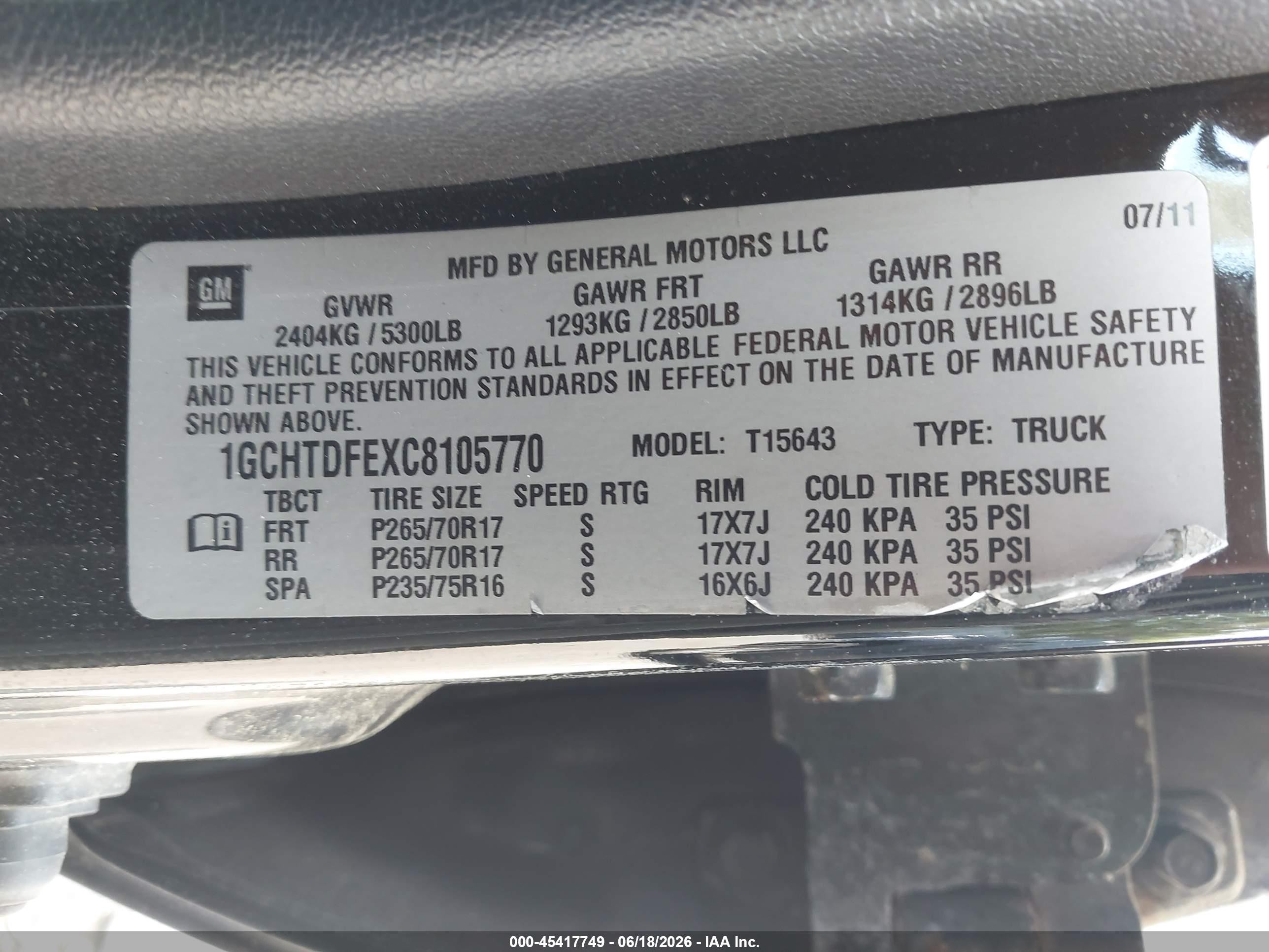 2012 Chevrolet Colorado Lt W/2lt Black vin: 1GCHTDFEXC8105770