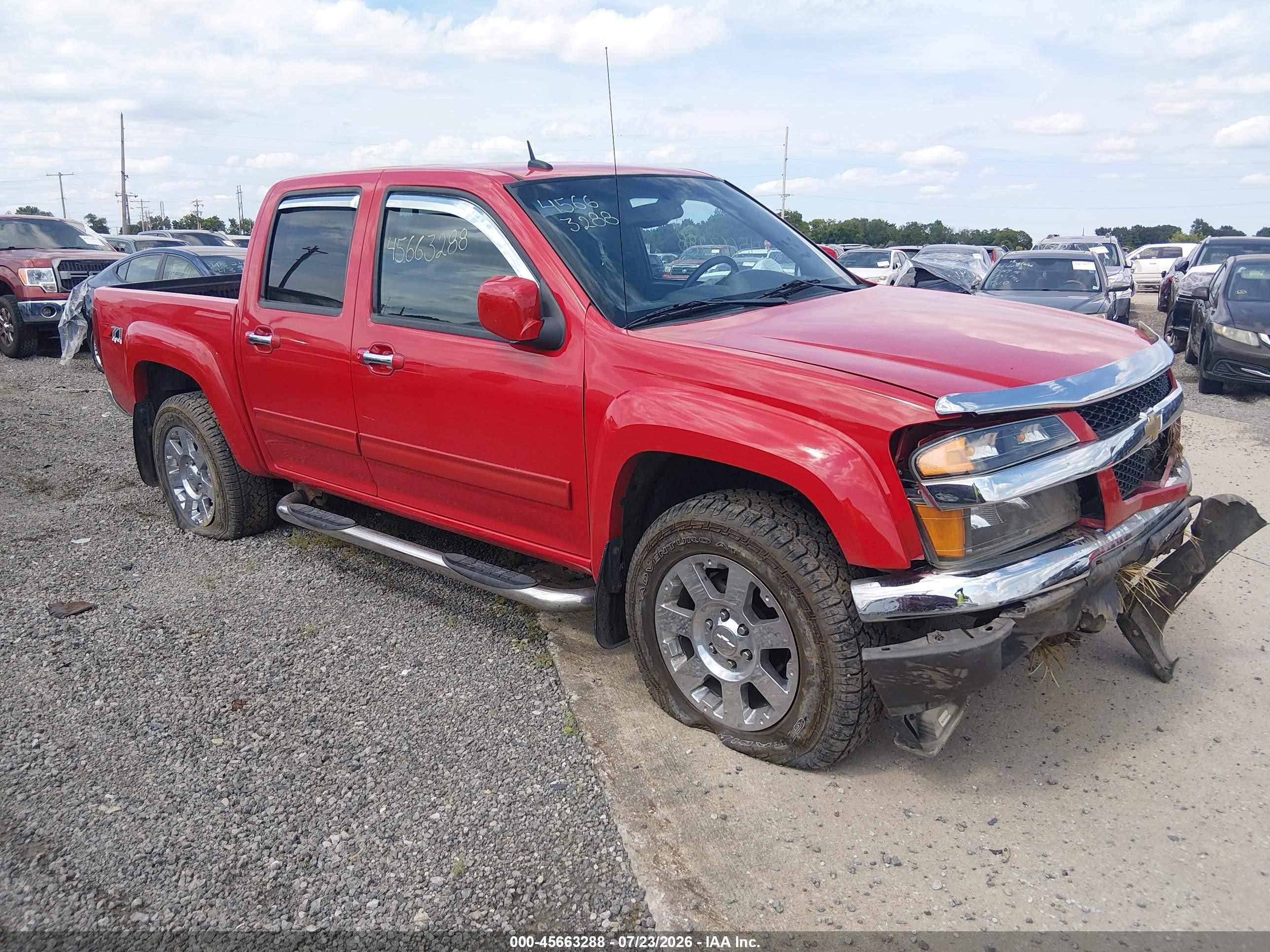 2012 Chevrolet Colorado Lt W/2lt Красный vin: 1GCHTDFEXC8112198