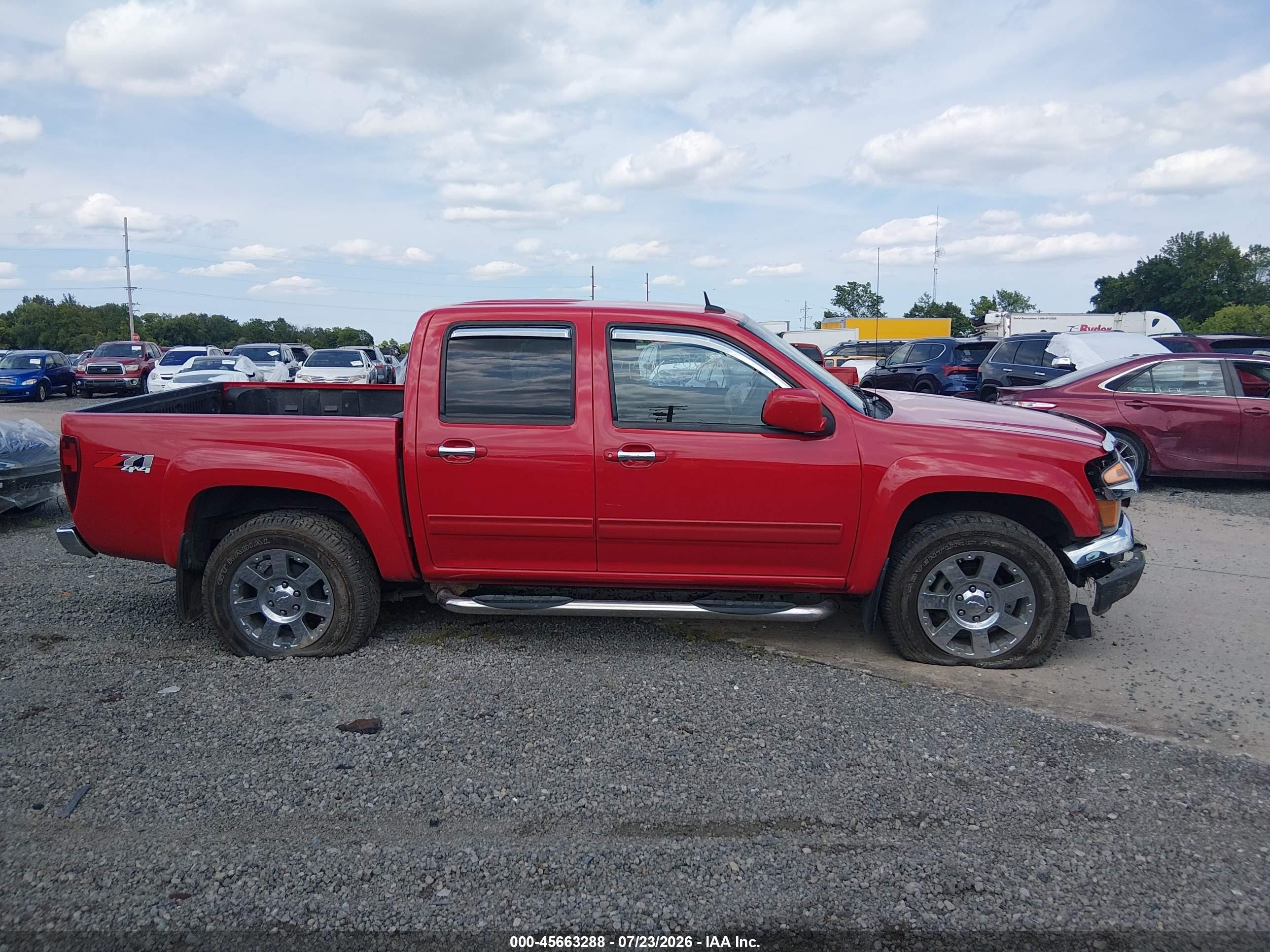 2012 Chevrolet Colorado Lt W/2lt Red vin: 1GCHTDFEXC8112198