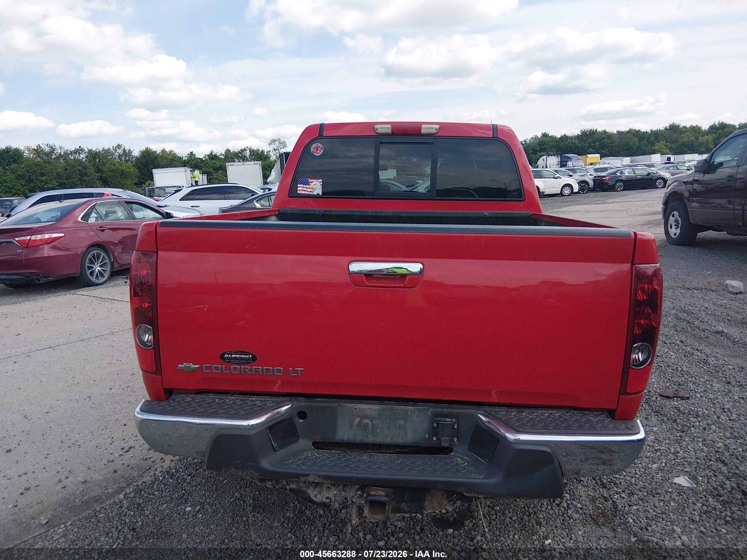 2012 Chevrolet Colorado Lt W/2lt Red vin: 1GCHTDFEXC8112198