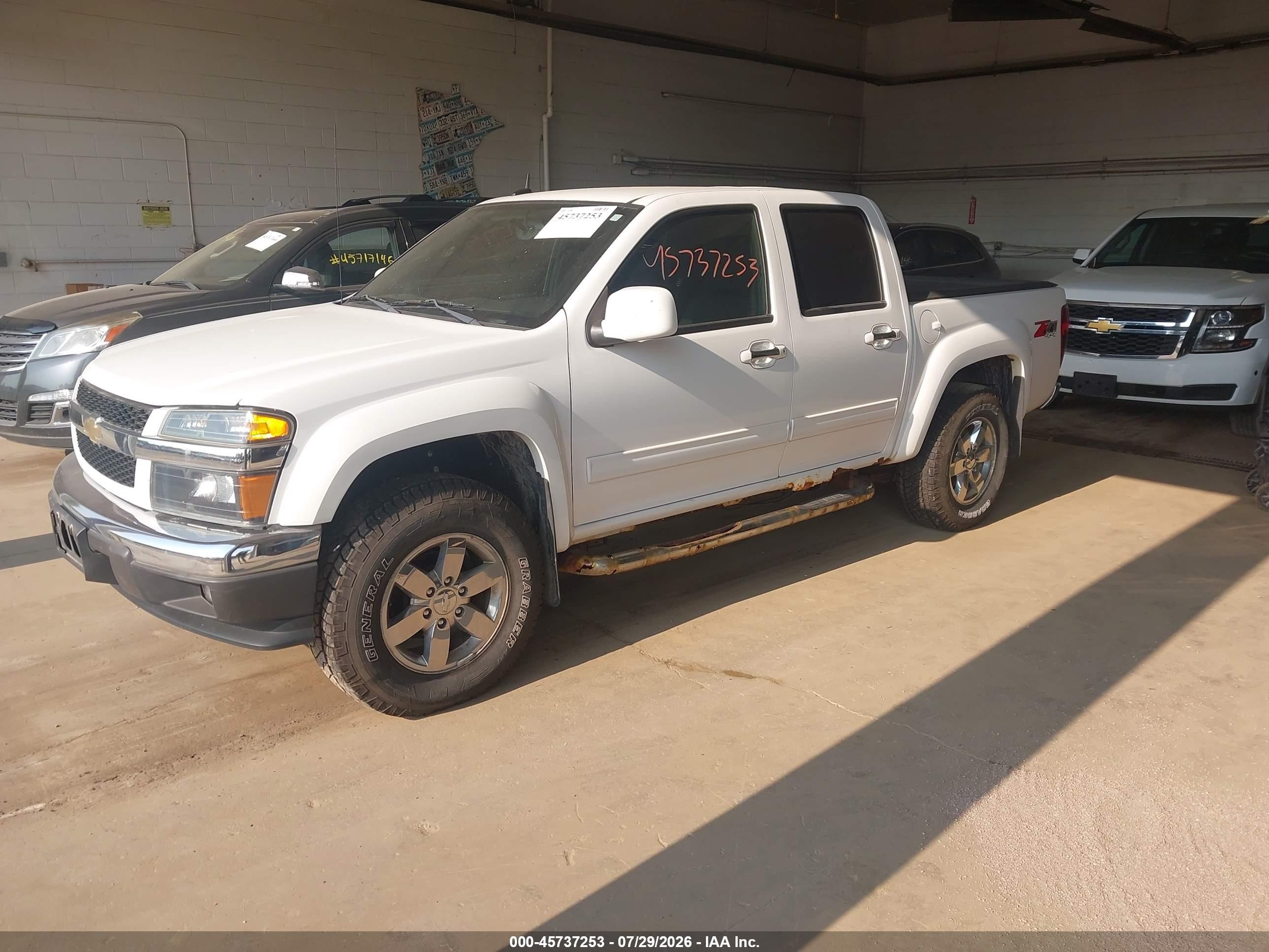 2012 Chevrolet Colorado Lt W/2lt White vin: 1GCHTDFEXC8129390