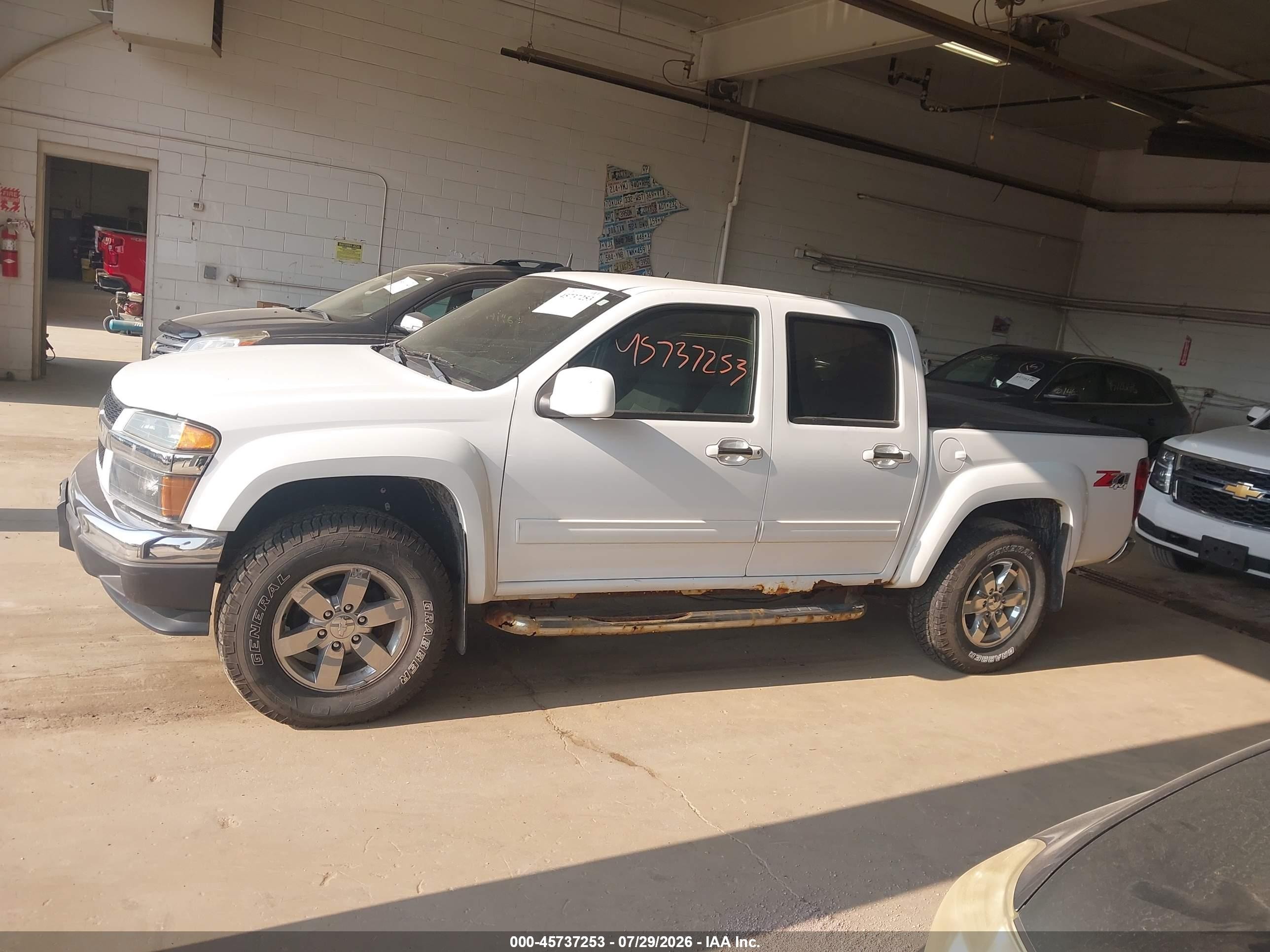 2012 Chevrolet Colorado Lt W/2lt White vin: 1GCHTDFEXC8129390