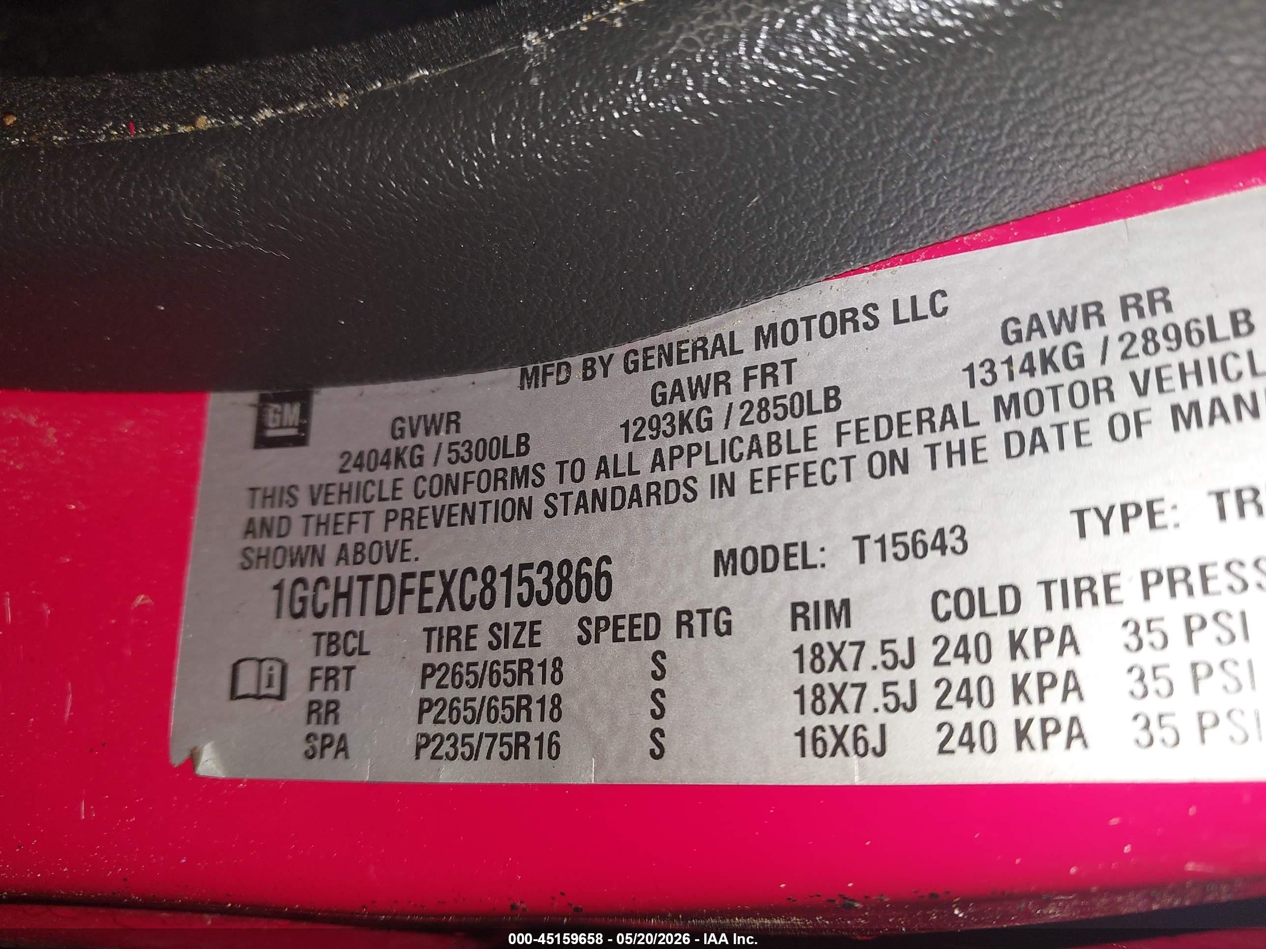 2012 Chevrolet Colorado 2lt Red vin: 1GCHTDFEXC8153866