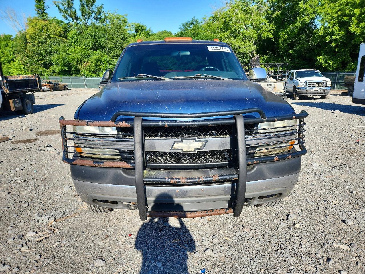 2002 Chevrolet Silverado K3500 Blue vin: 1GCJK33192F121954