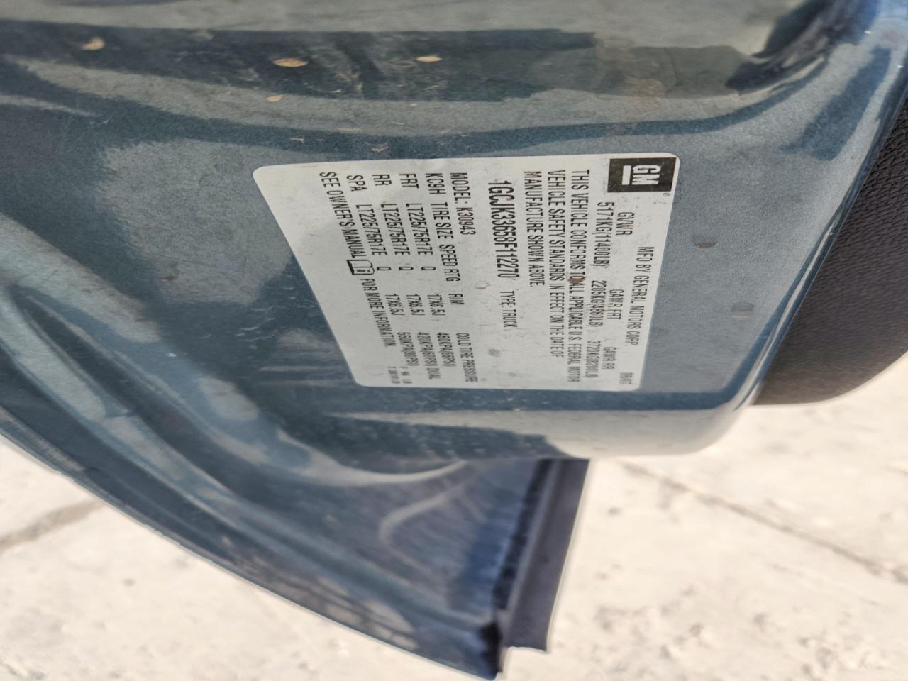 2008 Chevrolet Silverado K3500 Blue vin: 1GCJK33658F112270