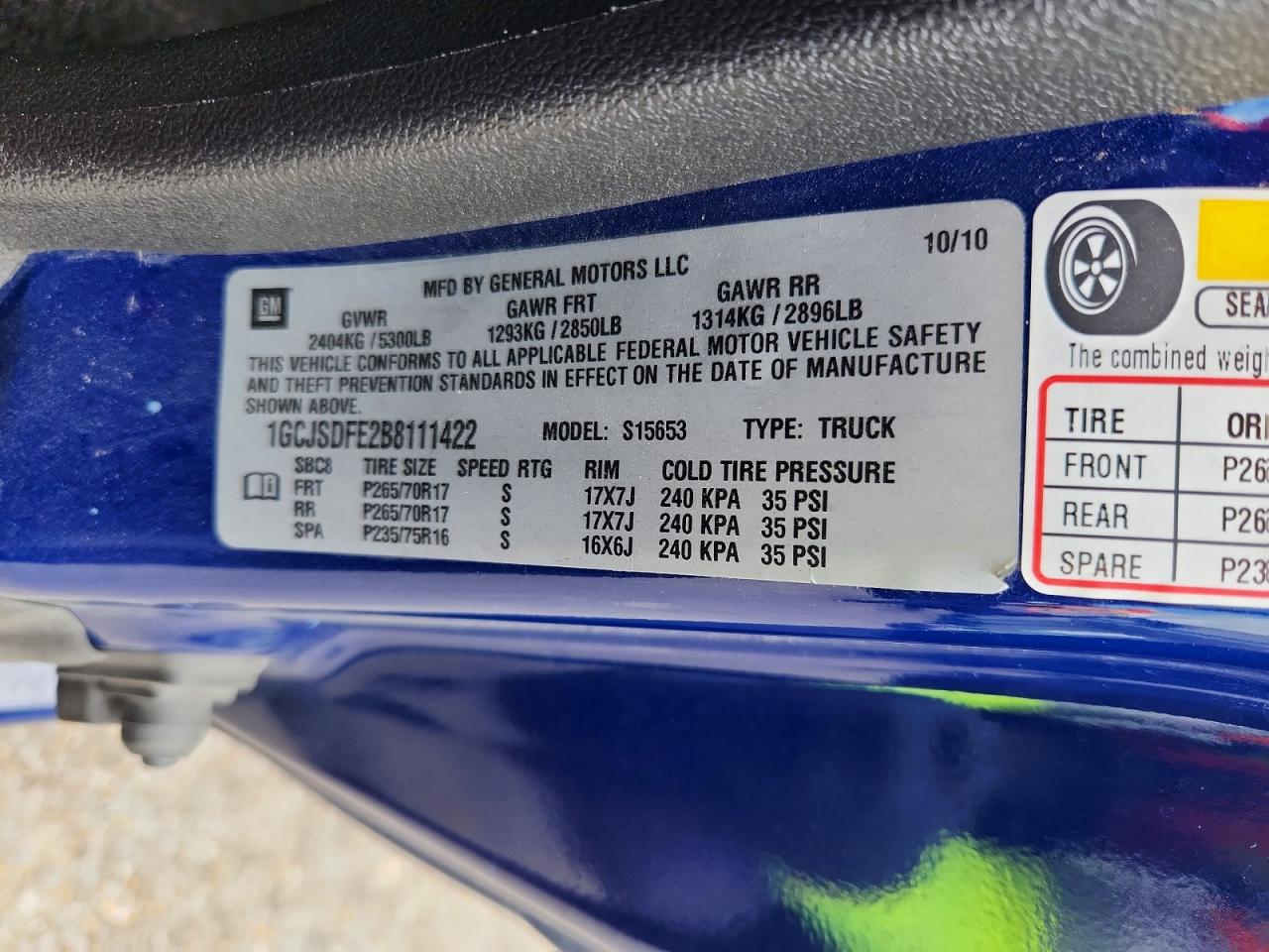 2011 Chevrolet Colorado Lt Blue vin: 1GCJSDFE2B8111422