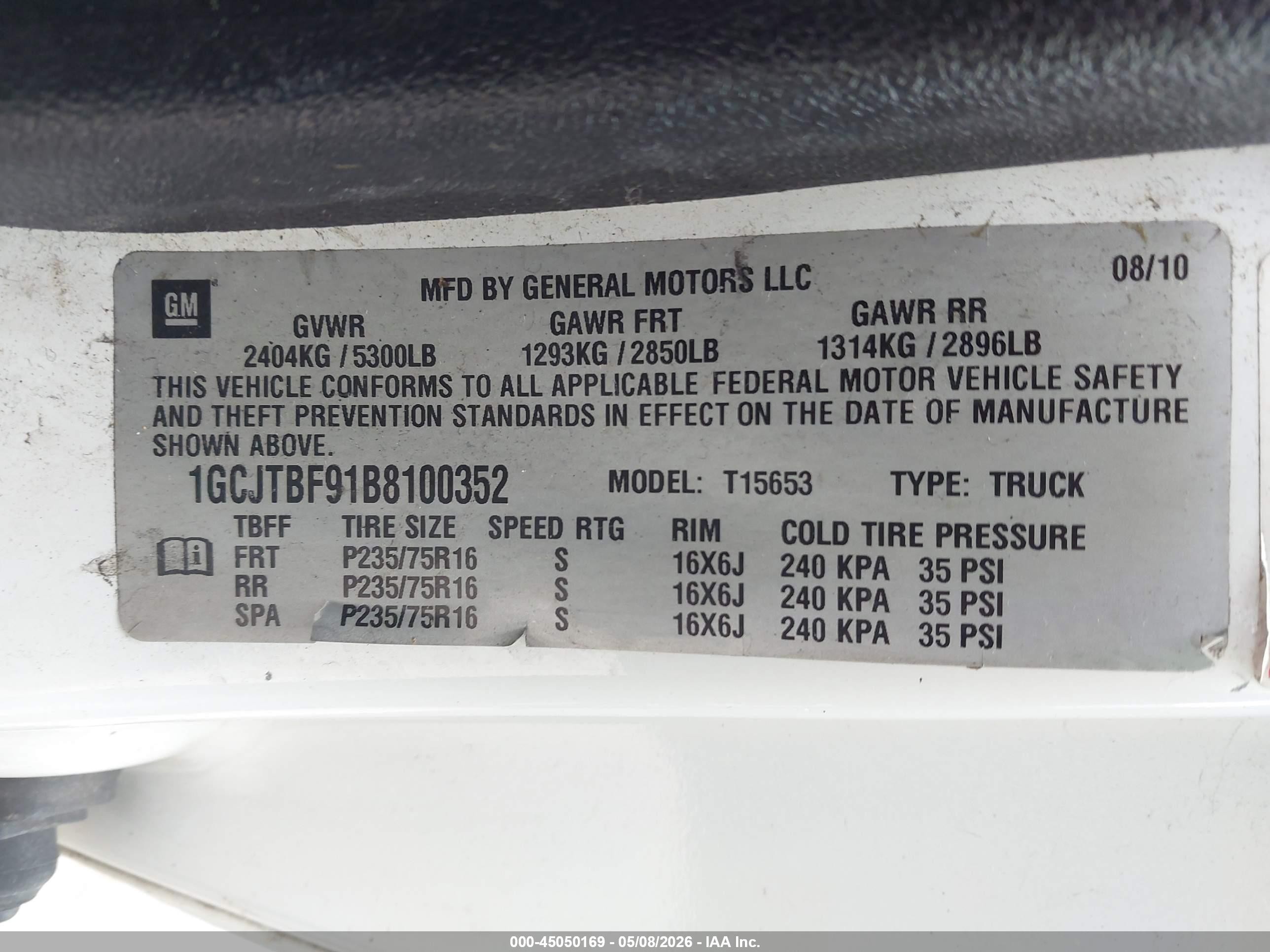 2011 Chevrolet Colorado Work Truck White vin: 1GCJTBF91B8100352