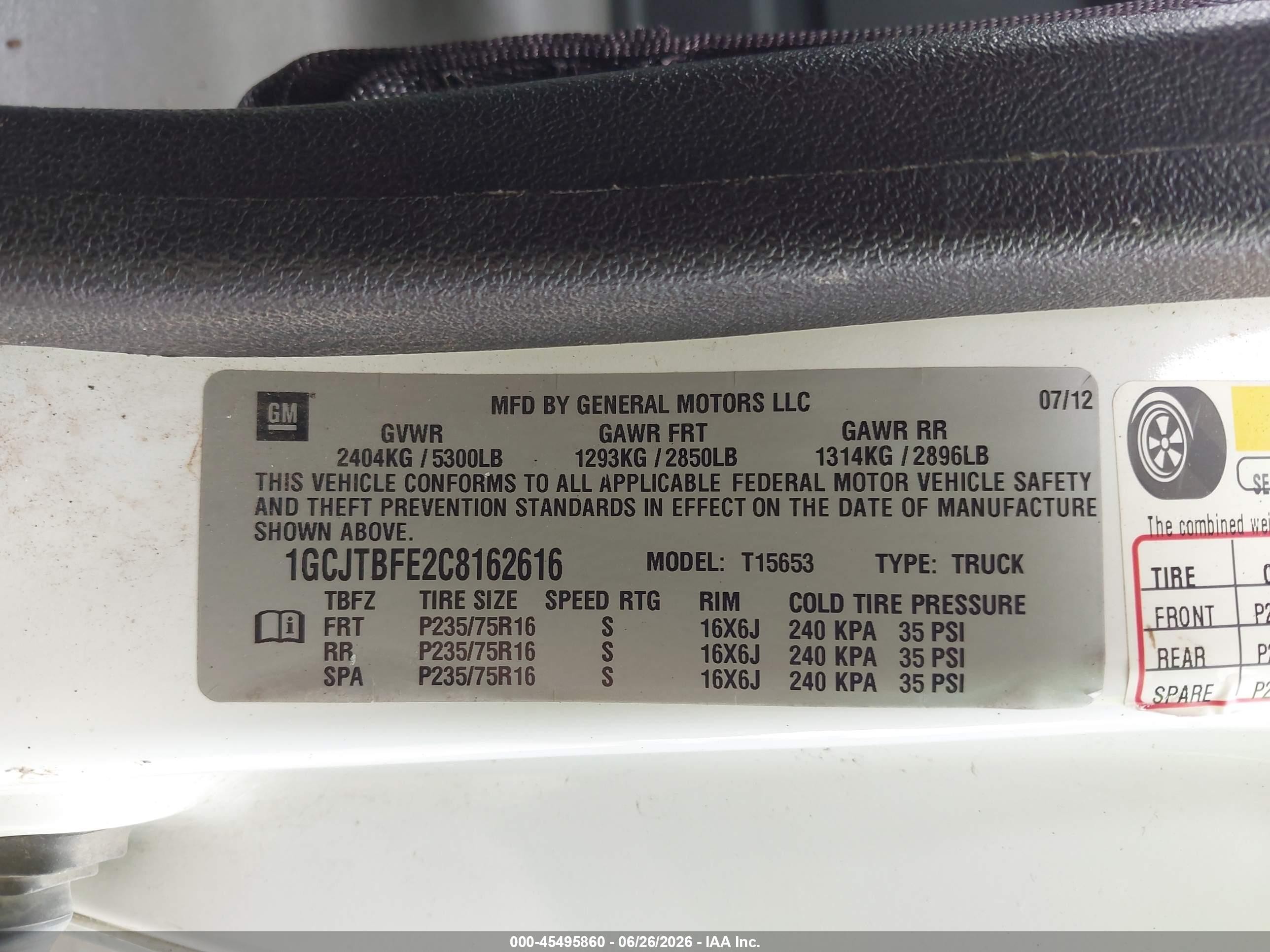2012 Chevrolet Colorado Work Truck Белый vin: 1GCJTBFE2C8162616