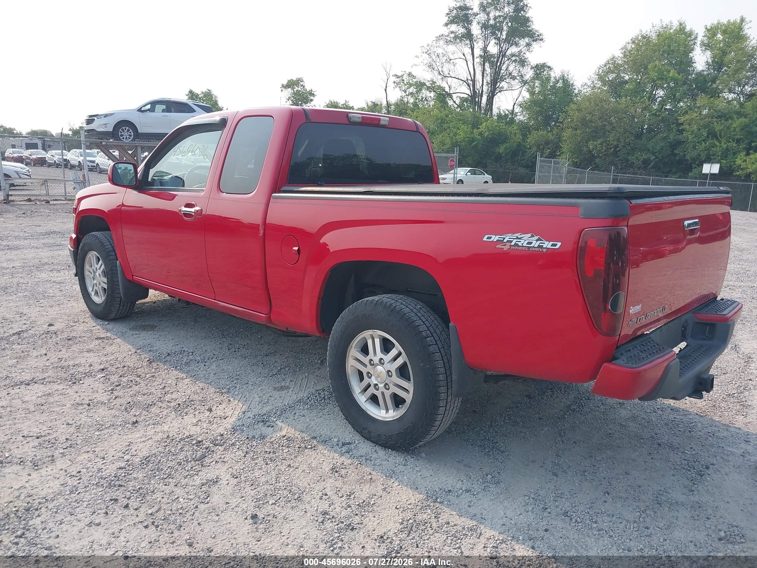 2012 Chevrolet Colorado Lt W/1lt Red vin: 1GCJTCF96C8141406