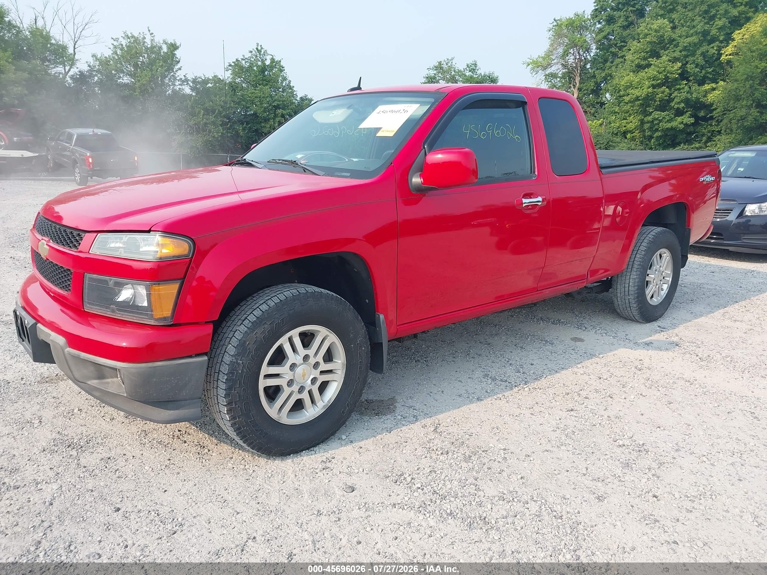 2012 Chevrolet Colorado Lt W/1lt Red vin: 1GCJTCF96C8141406