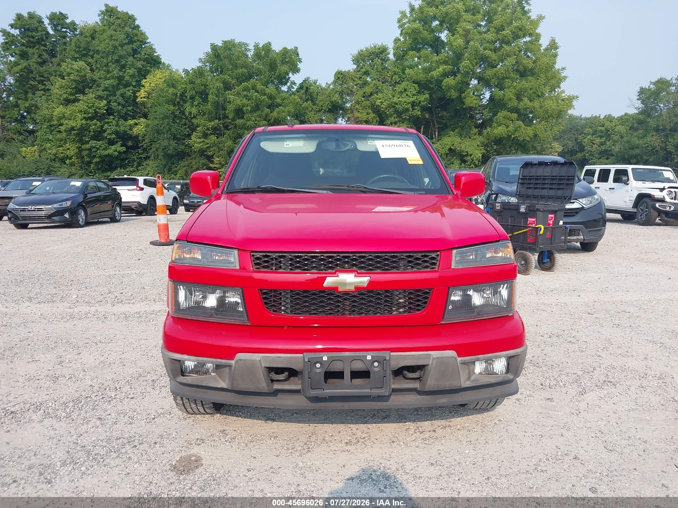 2012 Chevrolet Colorado Lt W/1lt Red vin: 1GCJTCF96C8141406