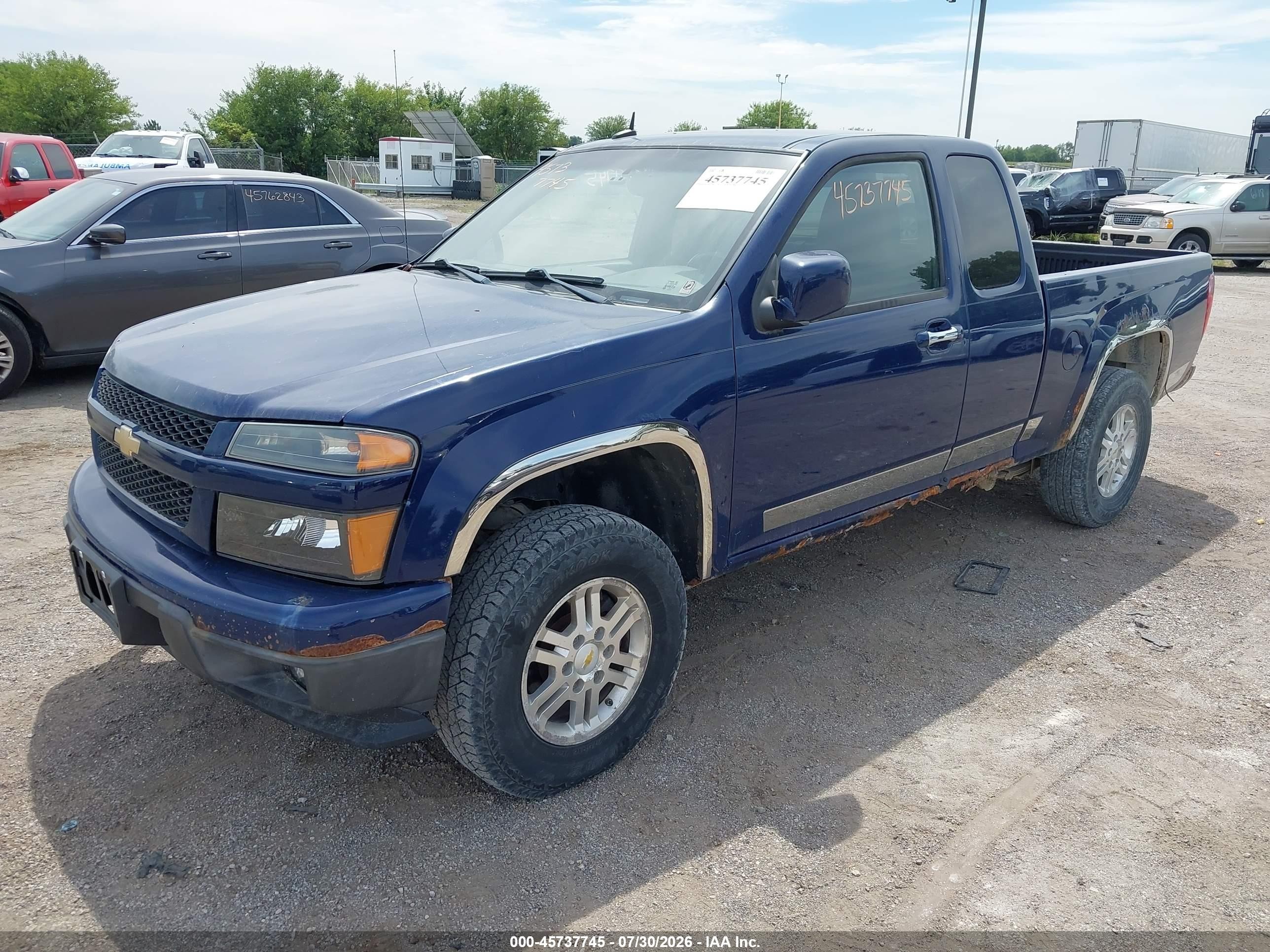 2012 Chevrolet Colorado Lt W/1lt Blue vin: 1GCJTCFE3C8112491