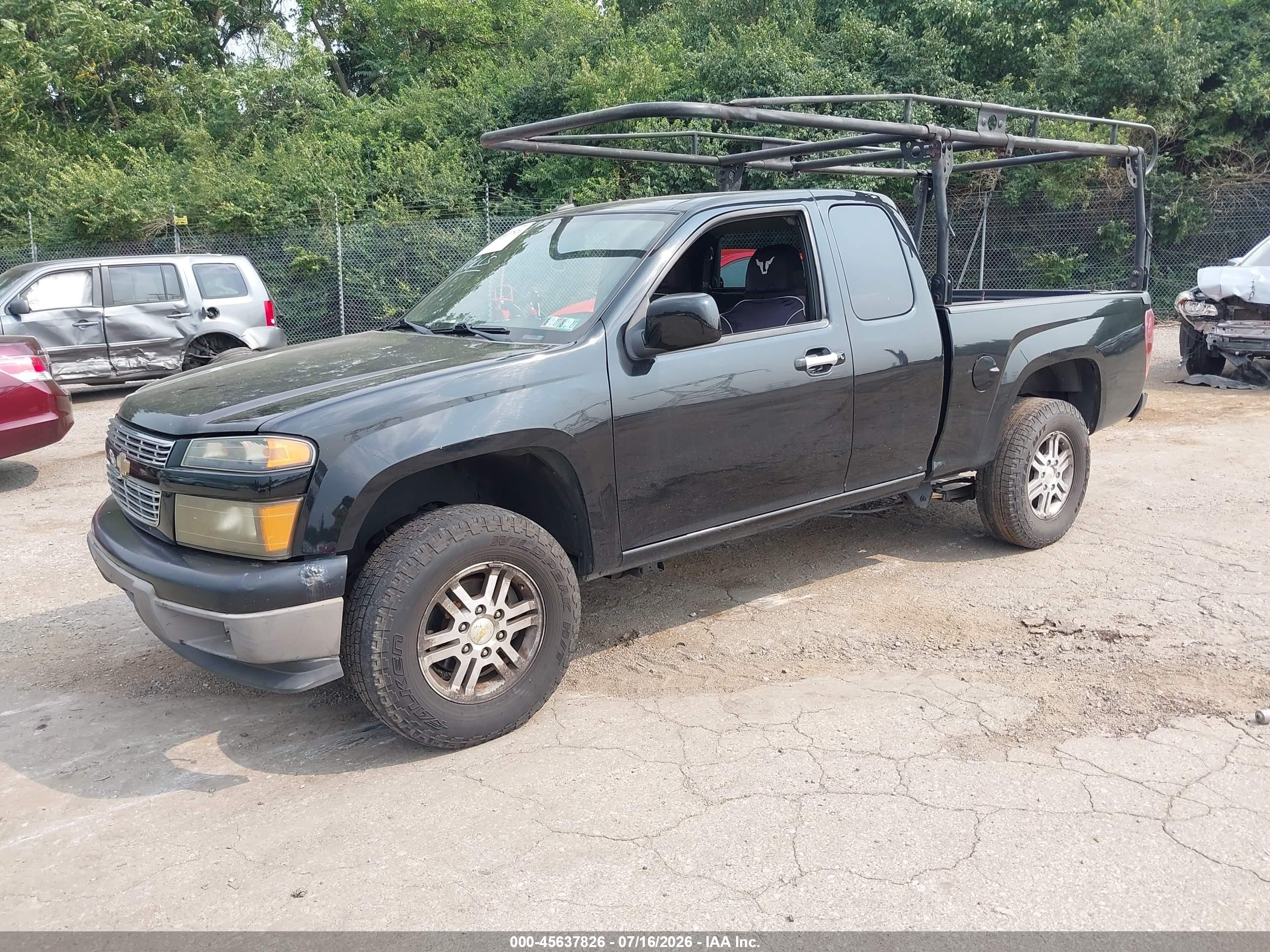 2010 Chevrolet Colorado 1lt Black vin: 1GCKTCD94A8129775
