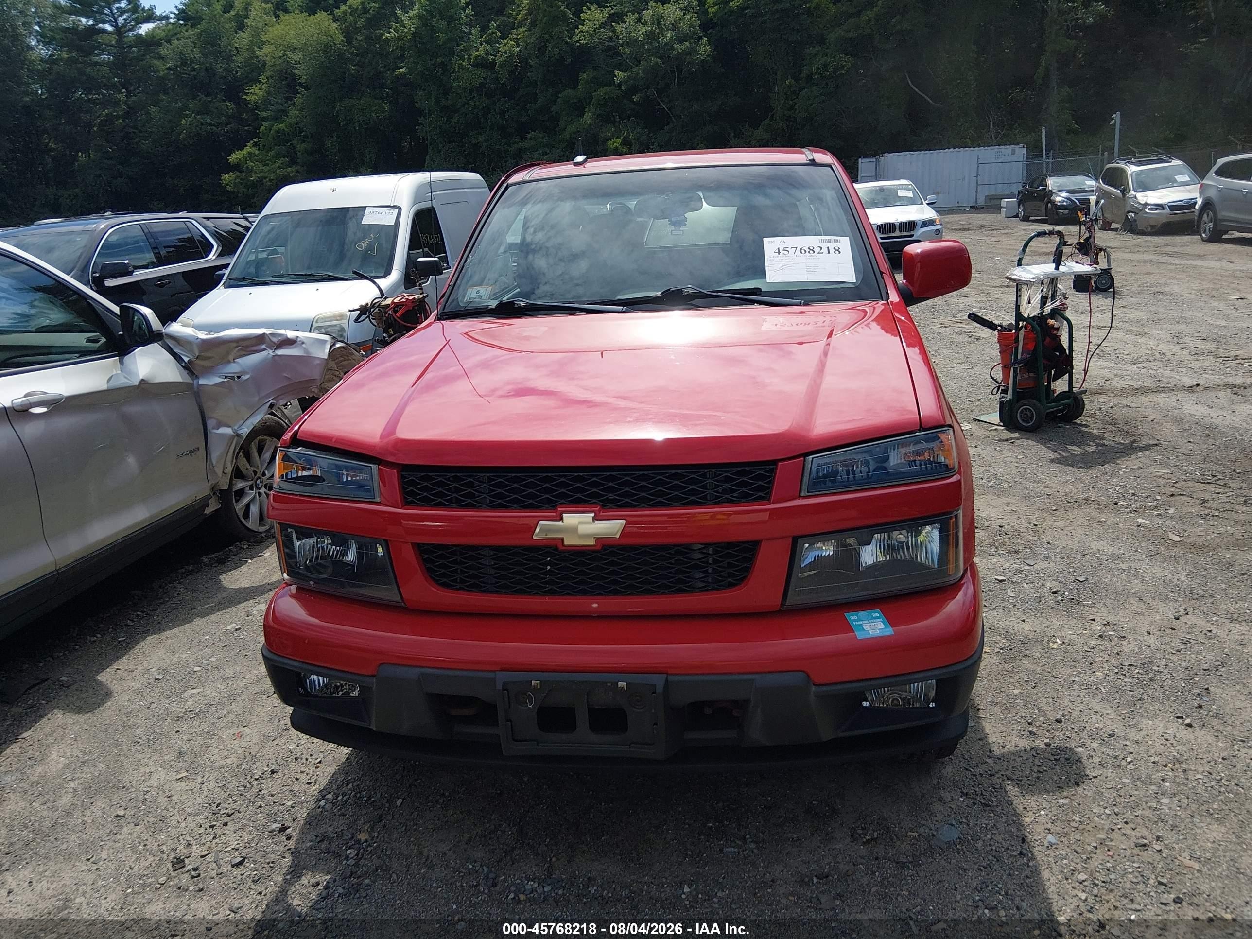 2010 Chevrolet Colorado 1lt Red vin: 1GCKTCDE4A8148355