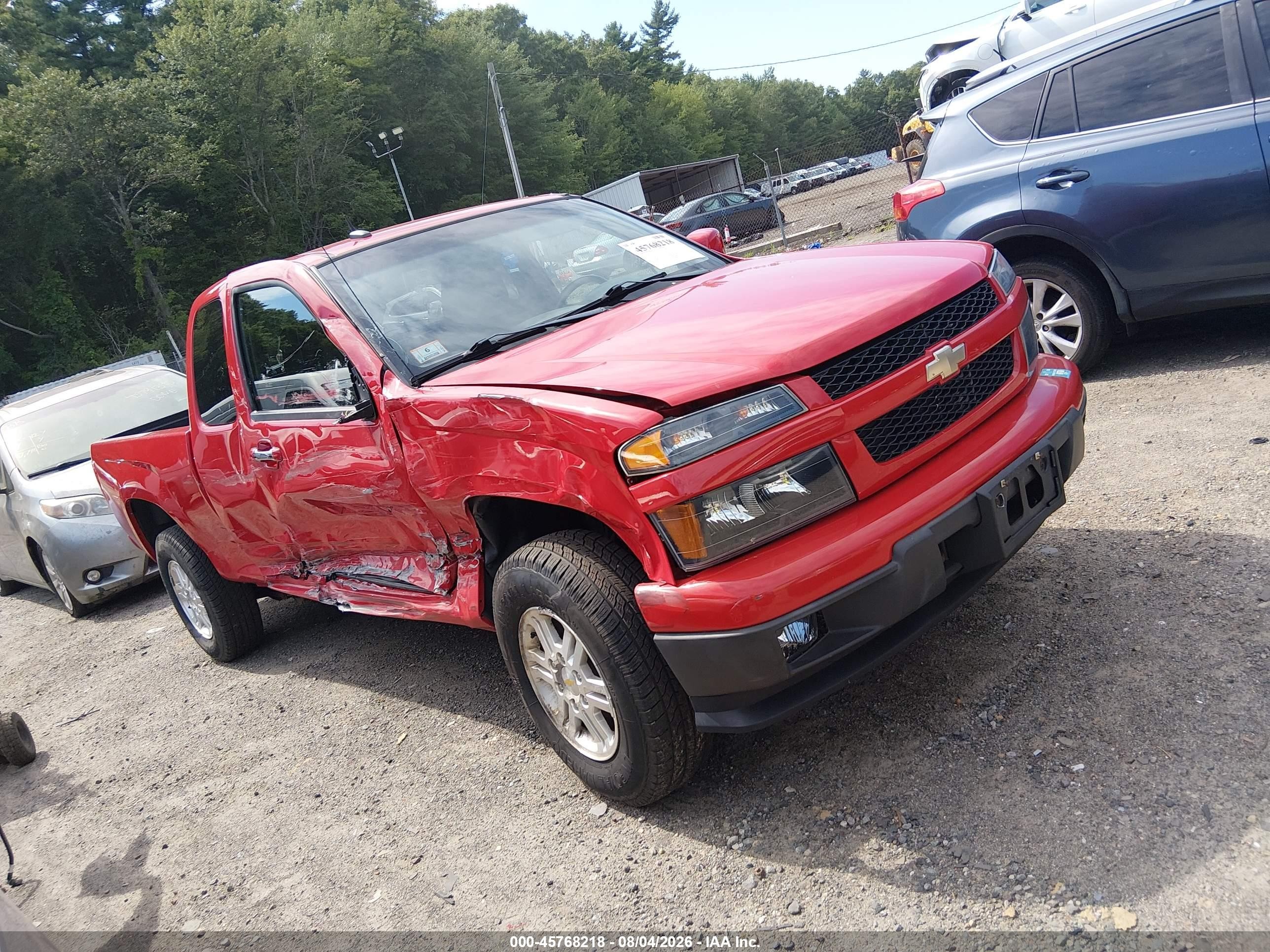 2010 Chevrolet Colorado 1lt Red vin: 1GCKTCDE4A8148355