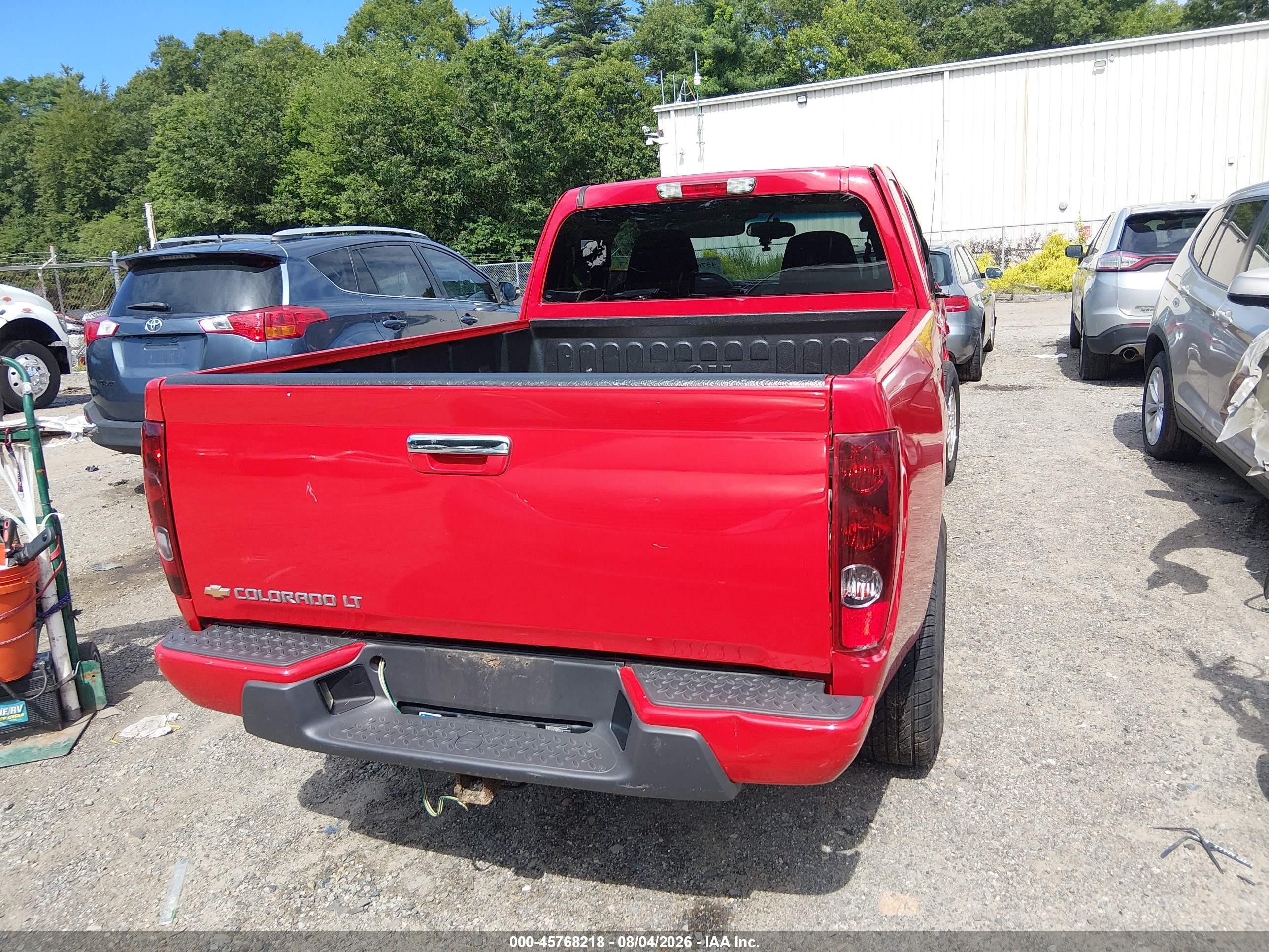 2010 Chevrolet Colorado 1lt Red vin: 1GCKTCDE4A8148355