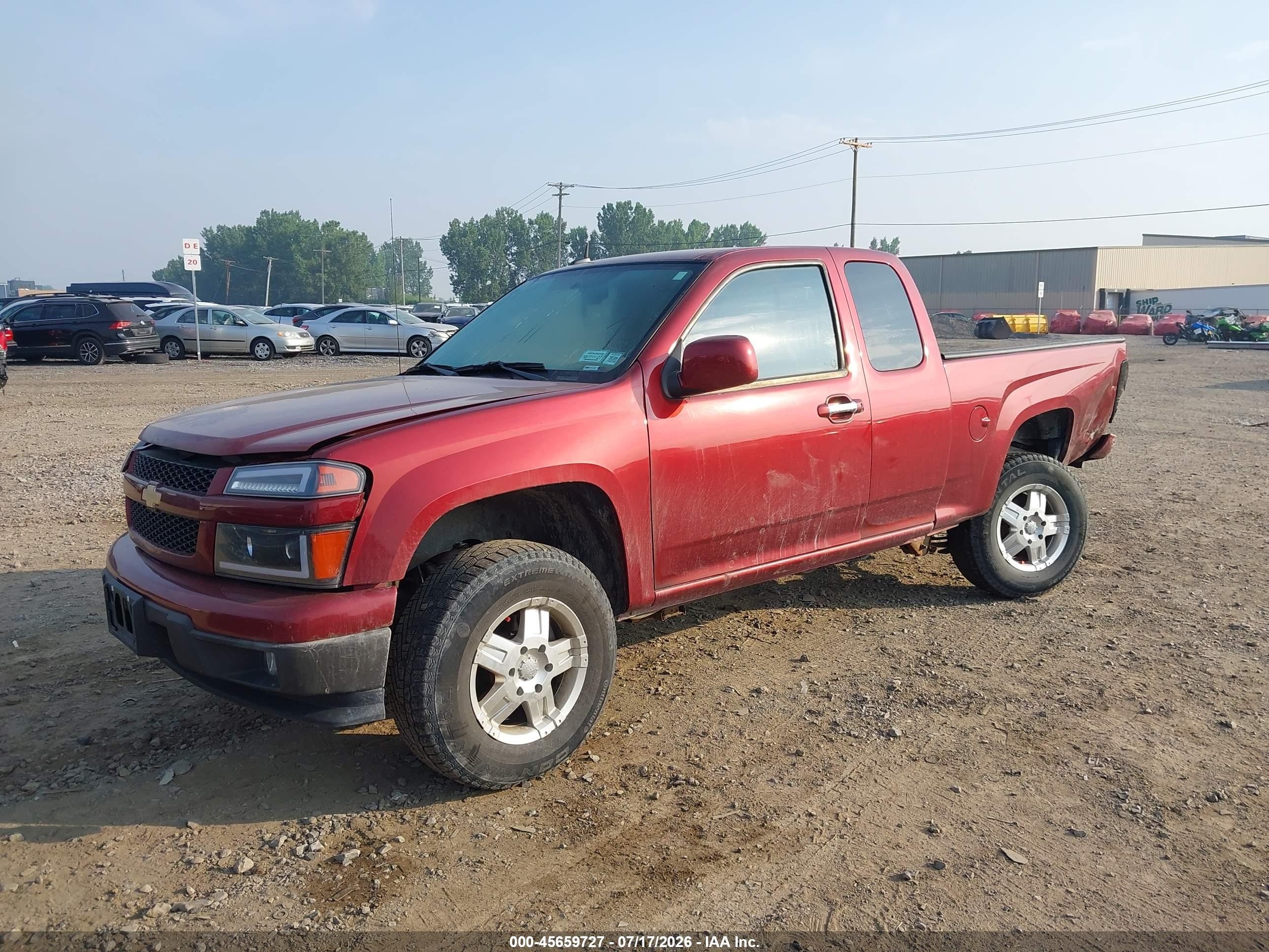 2010 Chevrolet Colorado 1lt Red vin: 1GCKTCDE7A8137799