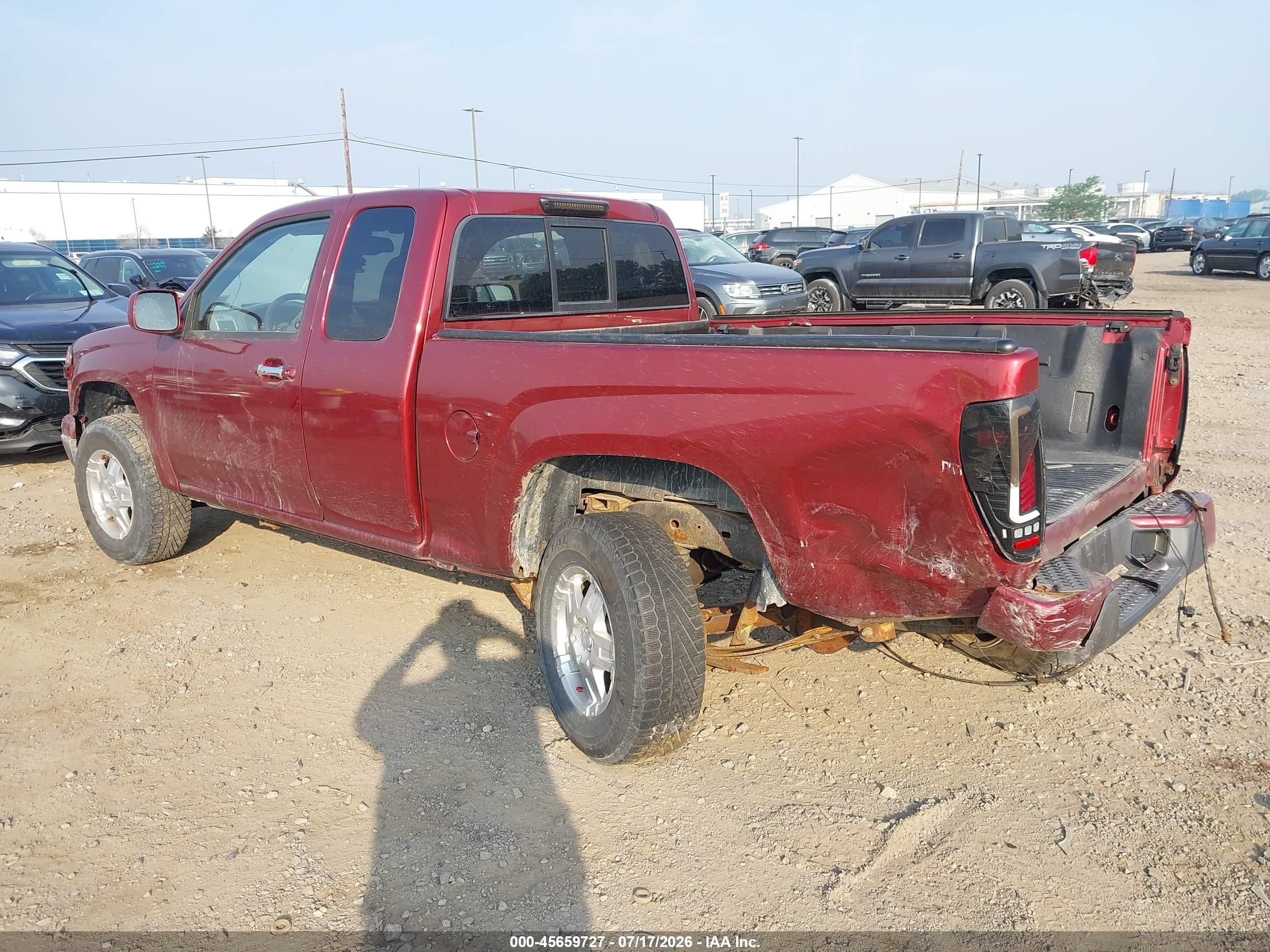 2010 Chevrolet Colorado 1lt Red vin: 1GCKTCDE7A8137799