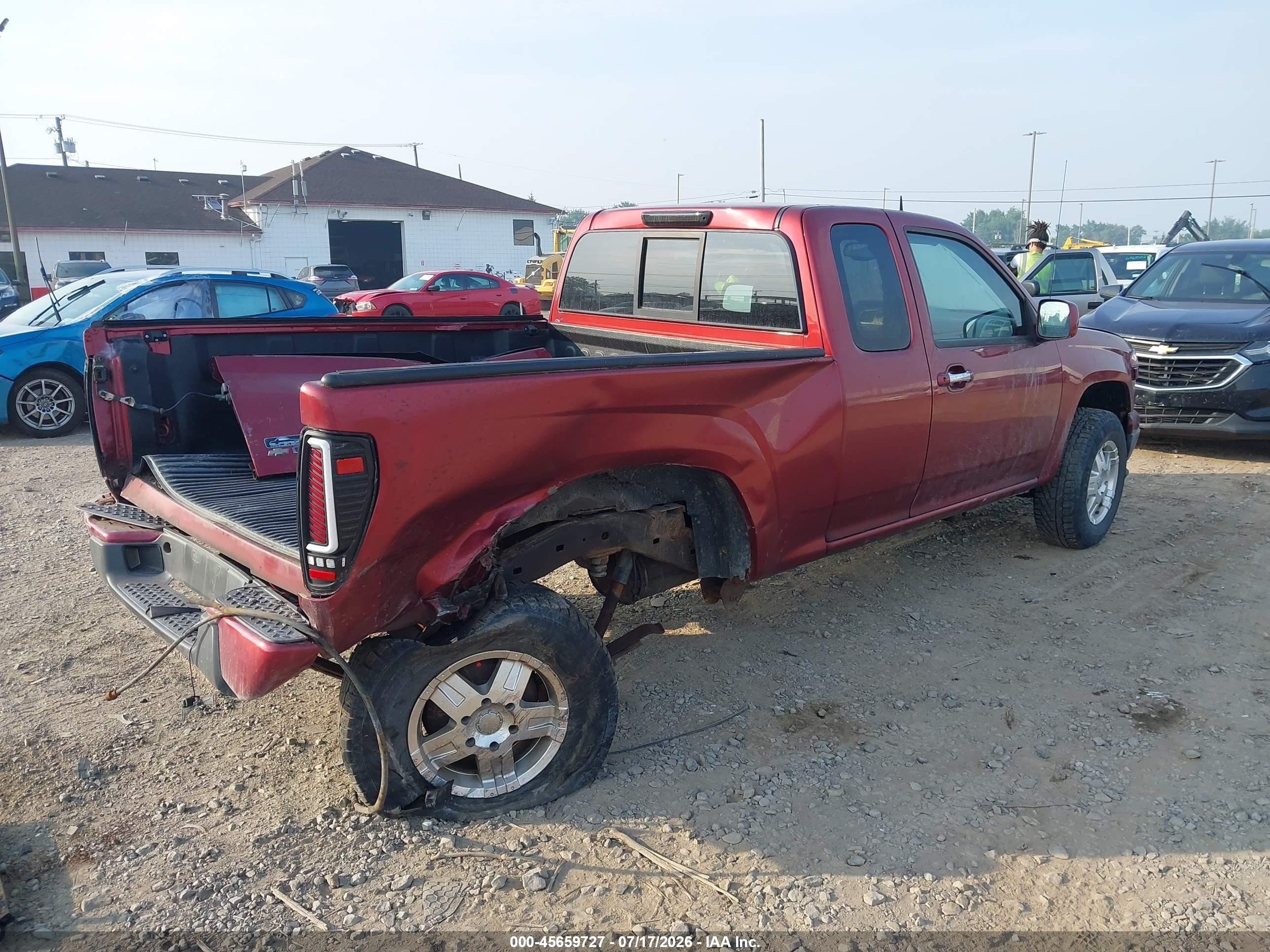 2010 Chevrolet Colorado 1lt Red vin: 1GCKTCDE7A8137799