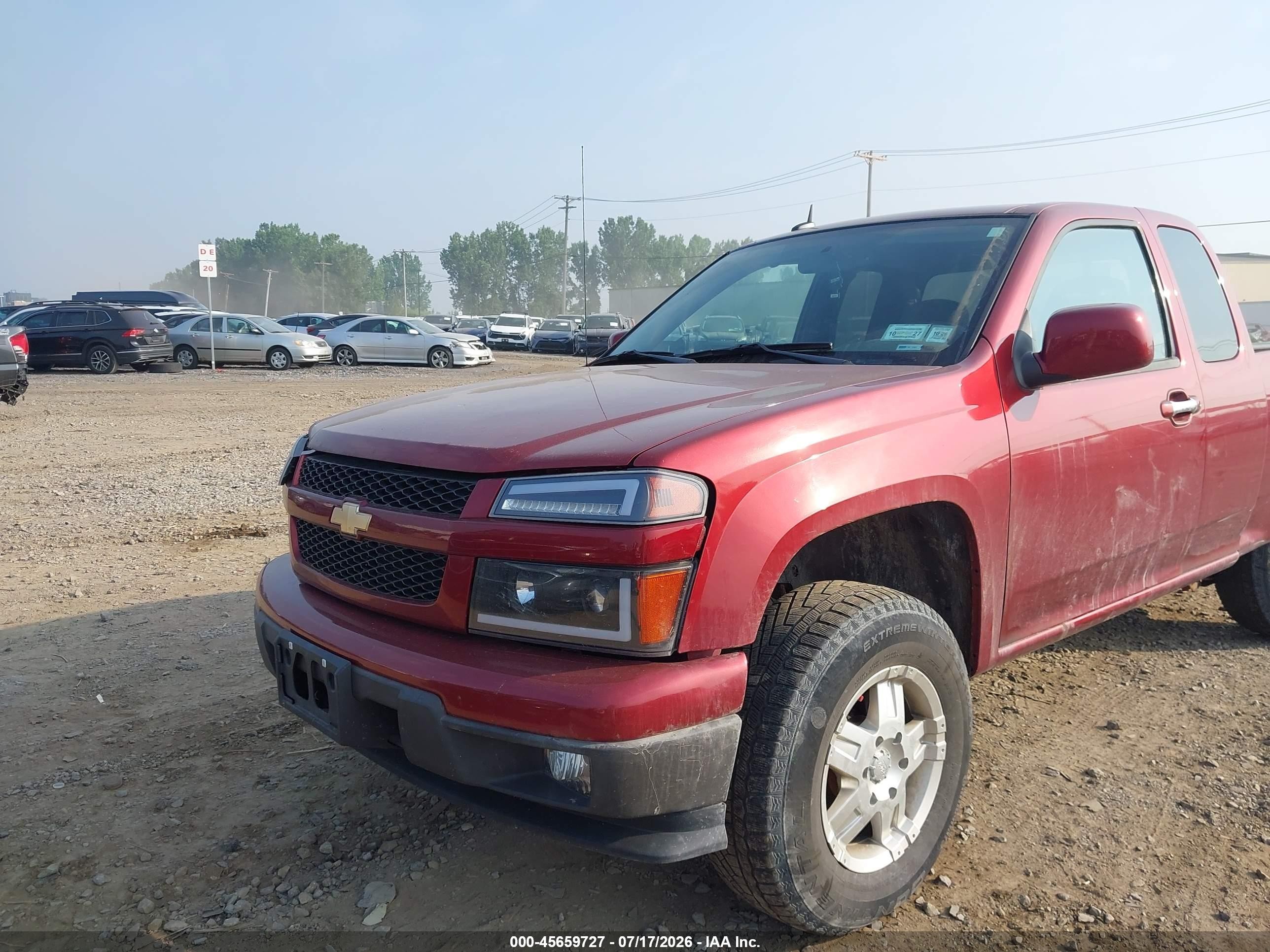2010 Chevrolet Colorado 1lt Red vin: 1GCKTCDE7A8137799