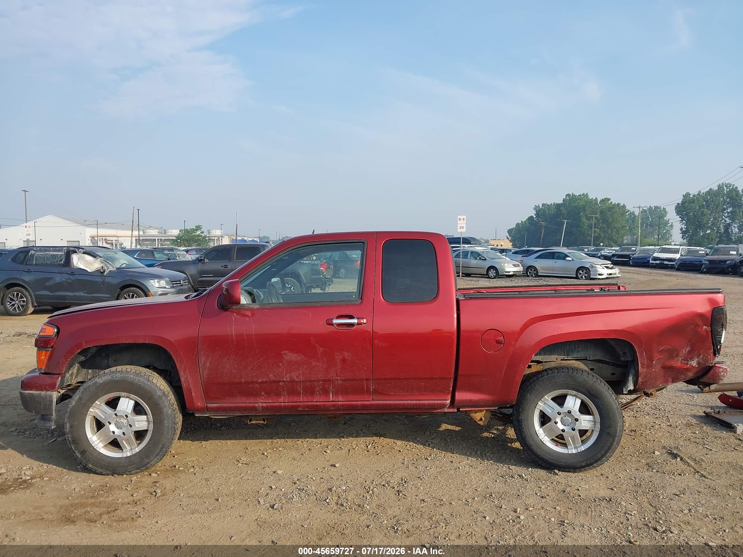 2010 Chevrolet Colorado 1lt Red vin: 1GCKTCDE7A8137799