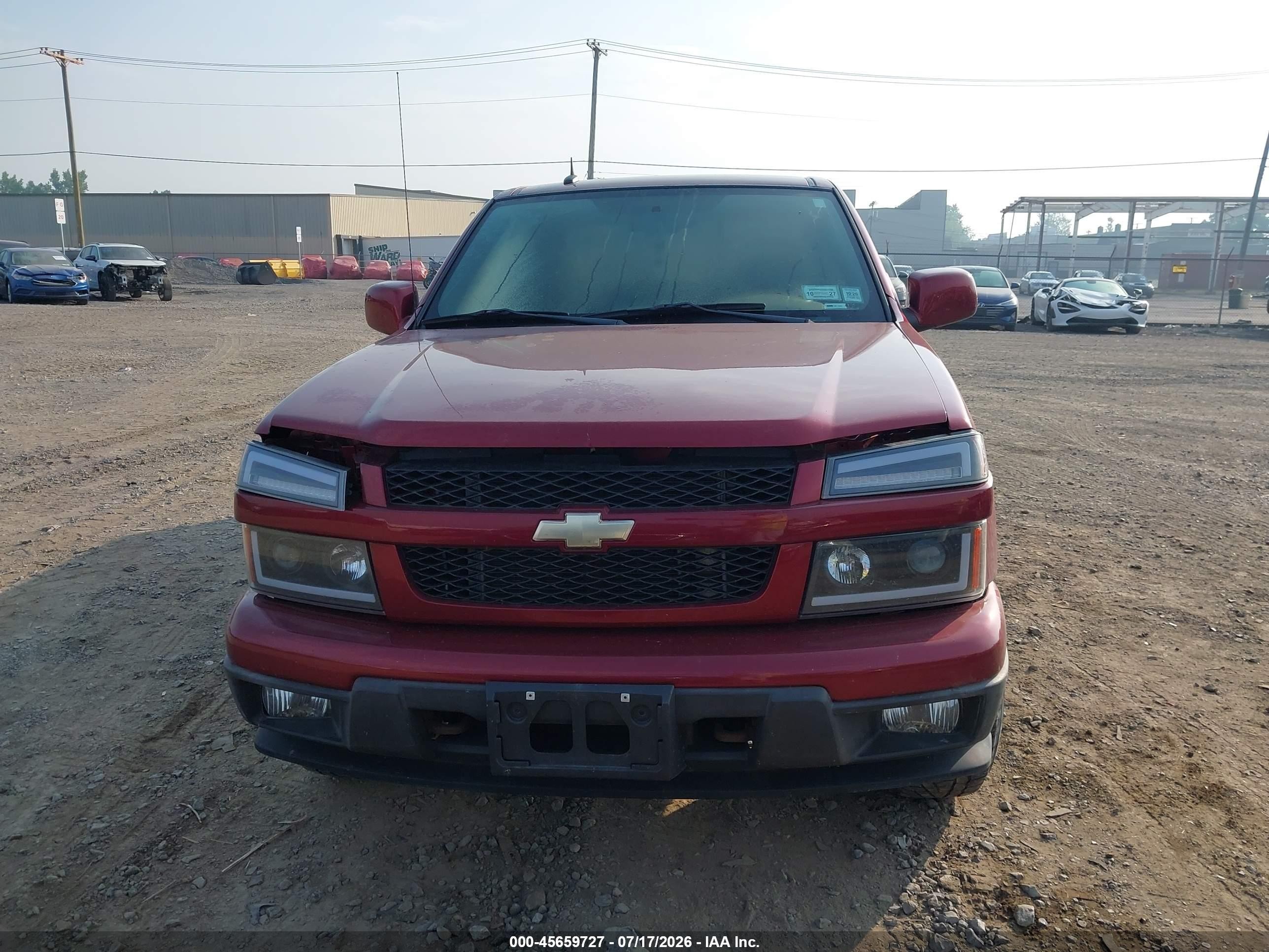 2010 Chevrolet Colorado 1lt Red vin: 1GCKTCDE7A8137799