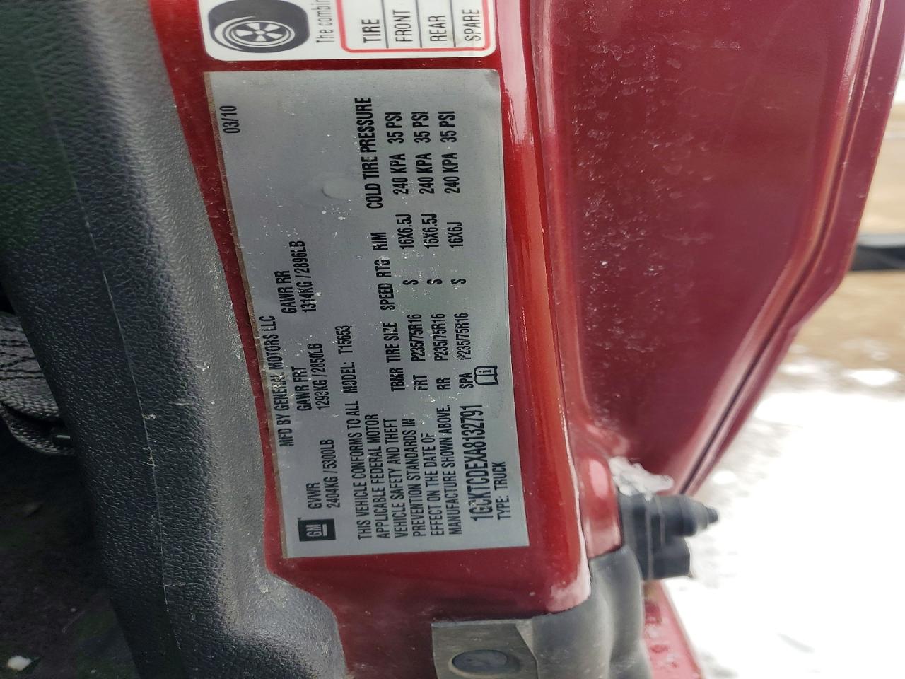 2010 Chevrolet Colorado Lt Red vin: 1GCKTCDEXA8132791