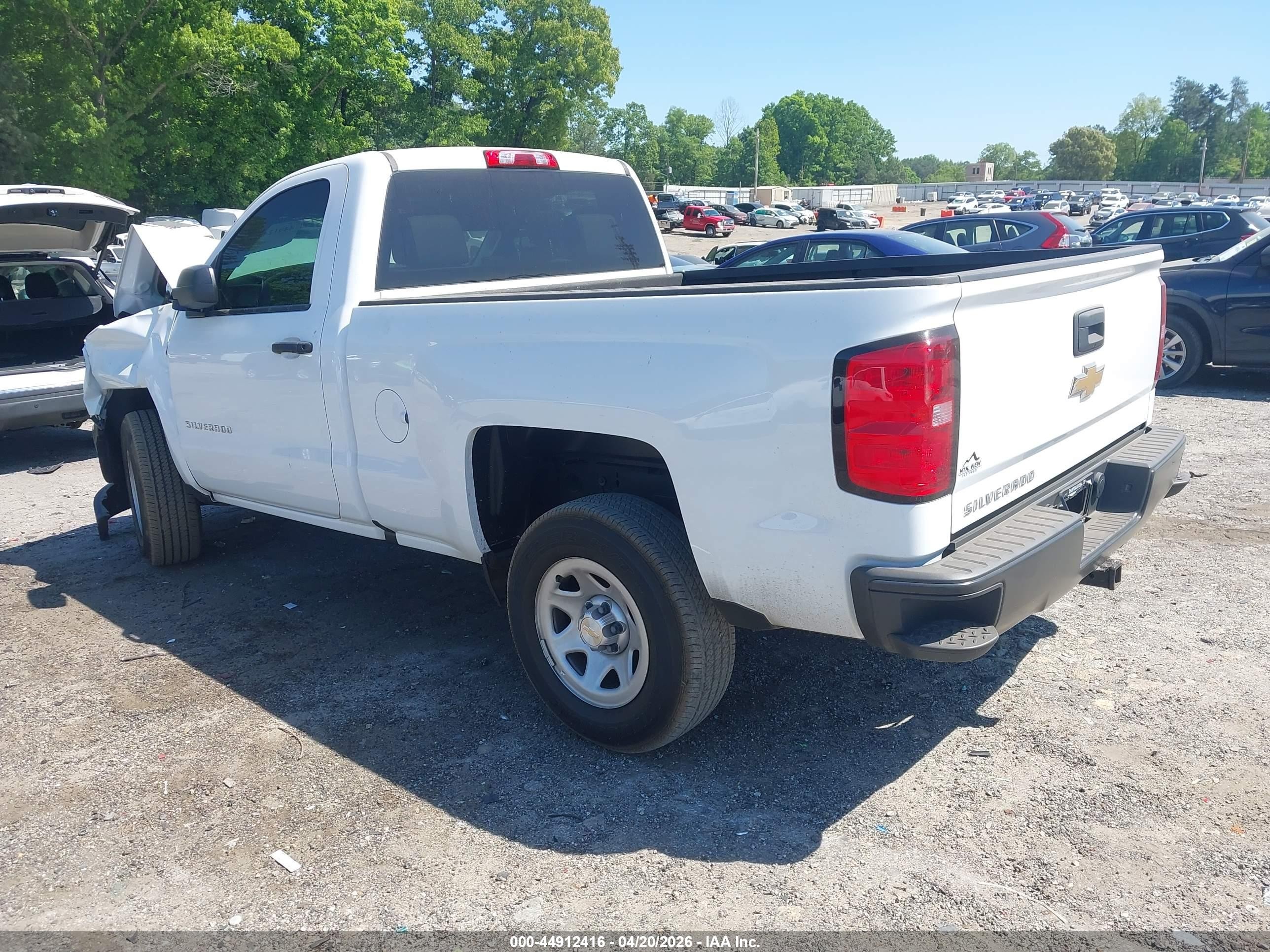 2018 Chevrolet Silverado 1500 Wt White vin: 1GCNCNEC7JZ359730