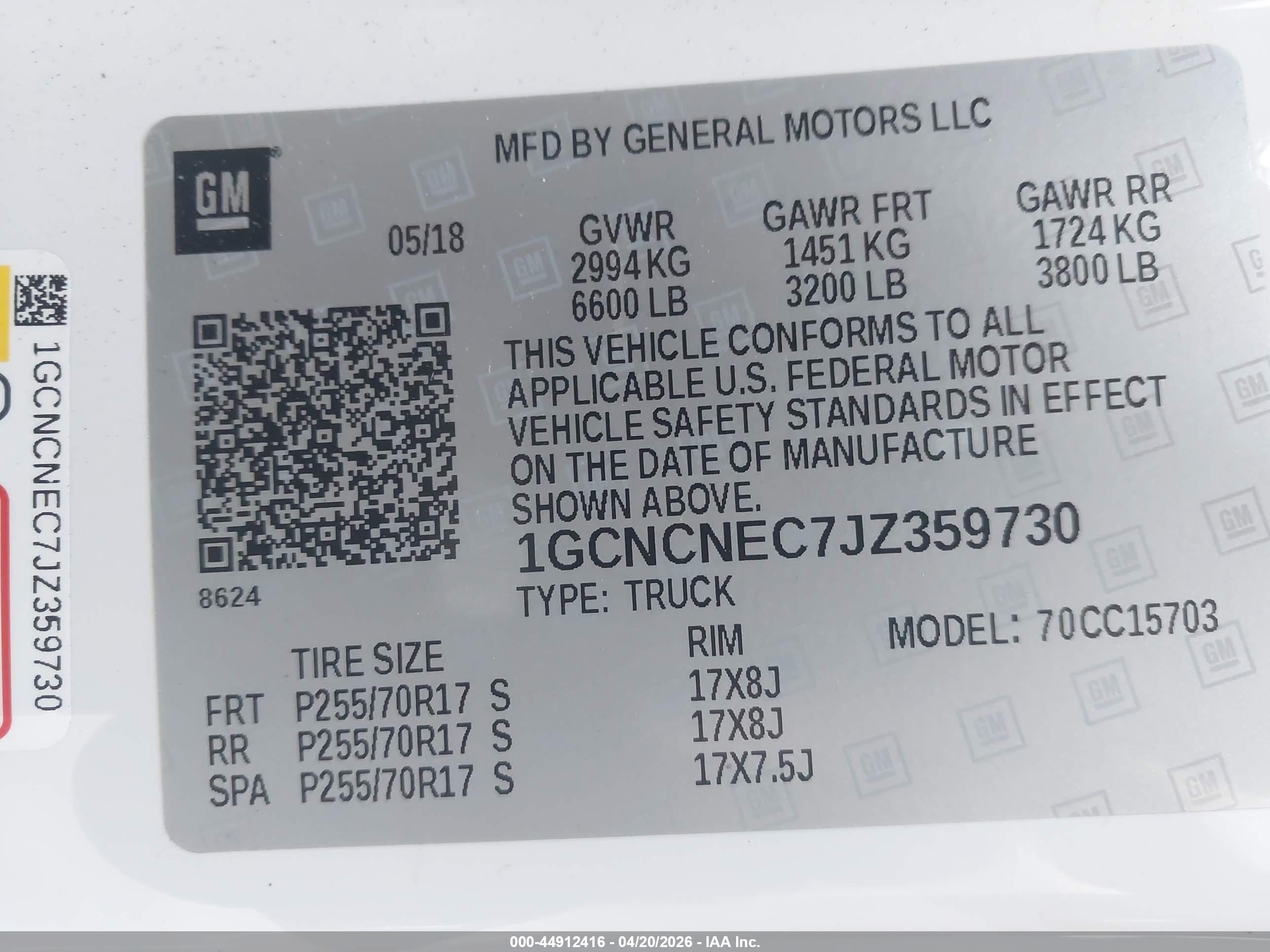 2018 Chevrolet Silverado 1500 Wt White vin: 1GCNCNEC7JZ359730