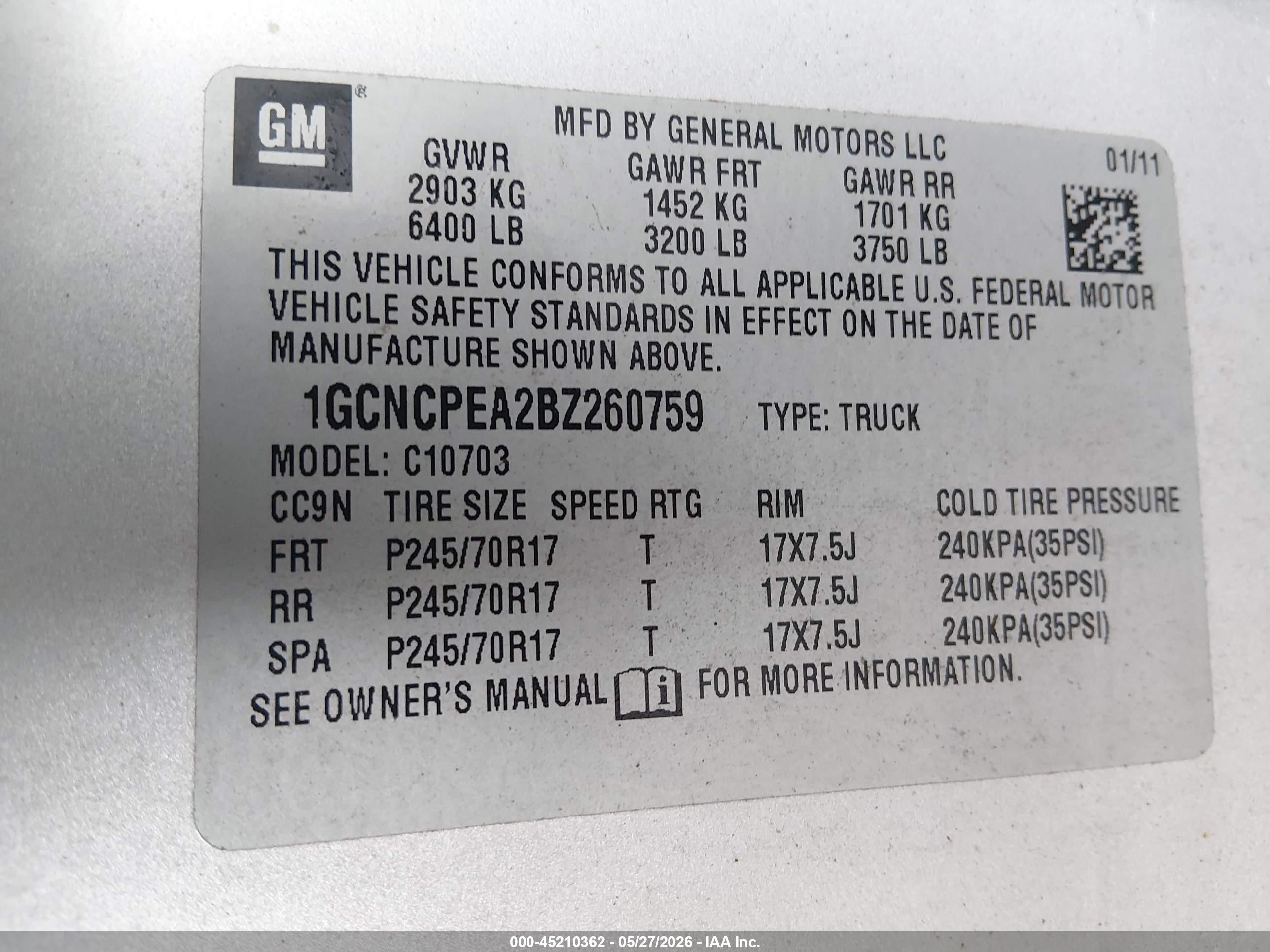 2011 Chevrolet Silverado 1500 Work Truck Silver vin: 1GCNCPEA2BZ260759