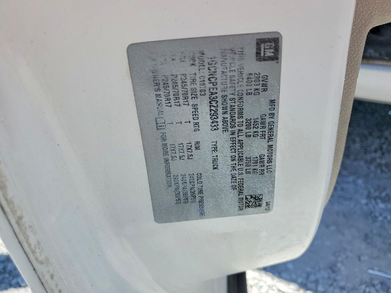 2012 Chevrolet Silverado C1500 White vin: 1GCNCPEA3CZ293433