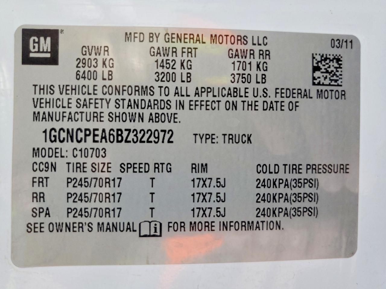 2011 Chevrolet Silverado C1500 White vin: 1GCNCPEA6BZ322972