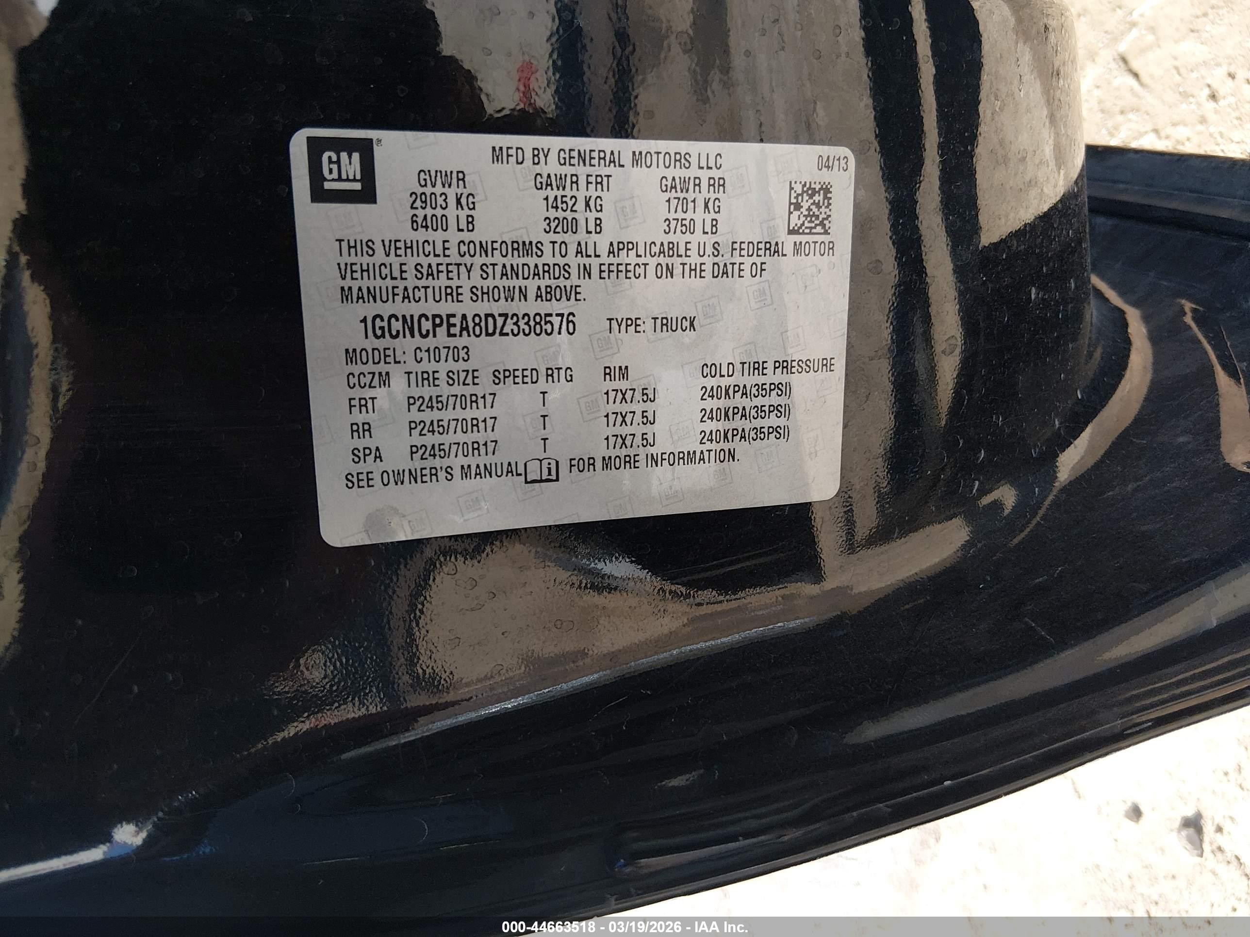 2013 Chevrolet Silverado 1500 Work Truck Black vin: 1GCNCPEA8DZ338576