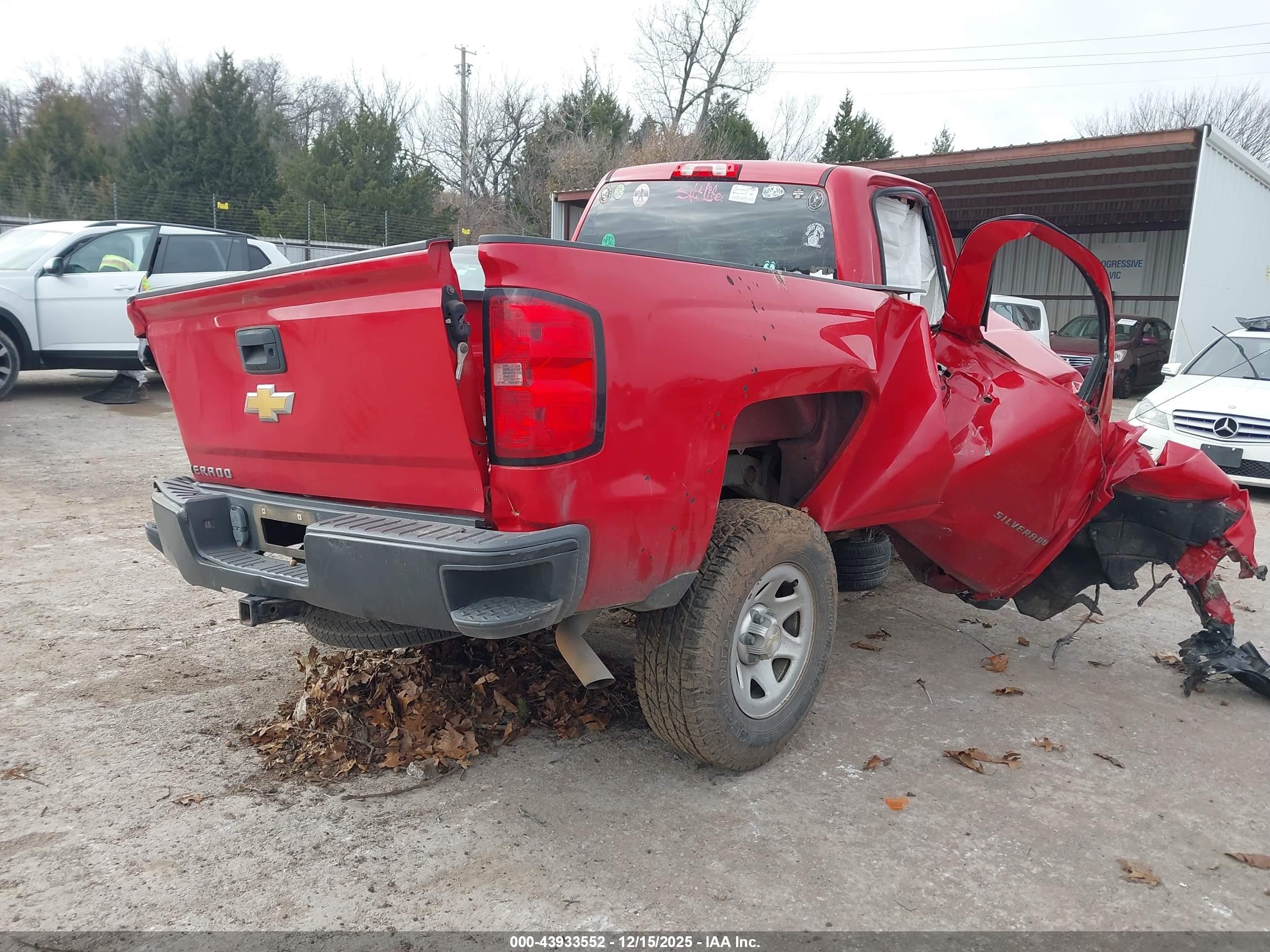 2015 Chevrolet Silverado 1500 Wt Red vin: 1GCNCPECXFZ177653