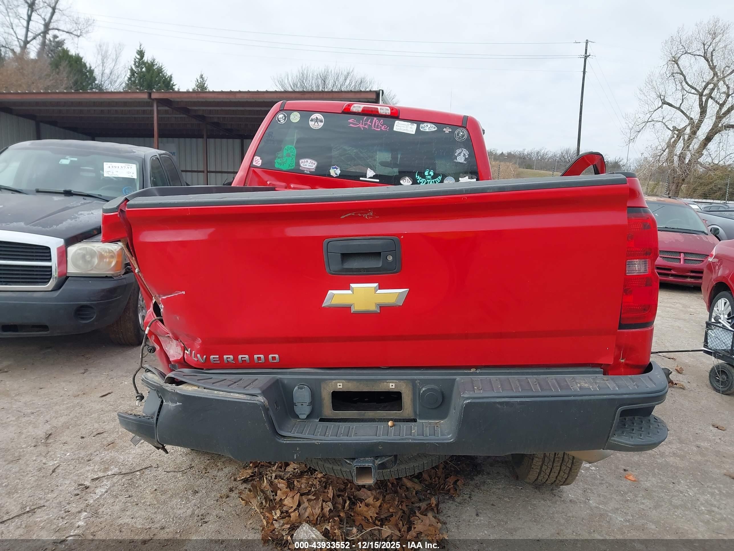 2015 Chevrolet Silverado 1500 Wt Red vin: 1GCNCPECXFZ177653