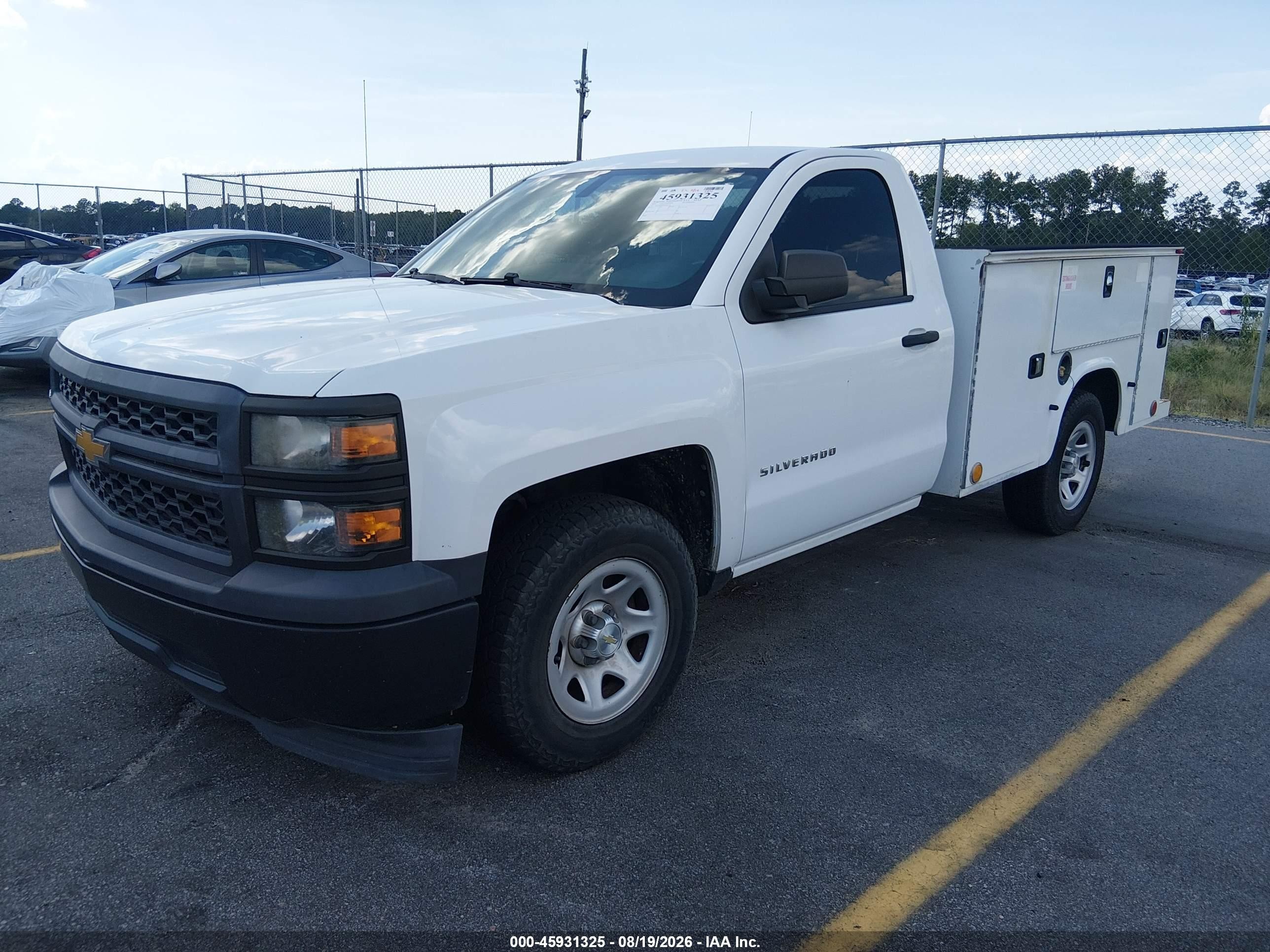 2015 Chevrolet Silverado 1500 Work Truck White vin: 1GCNCPECXFZ421723