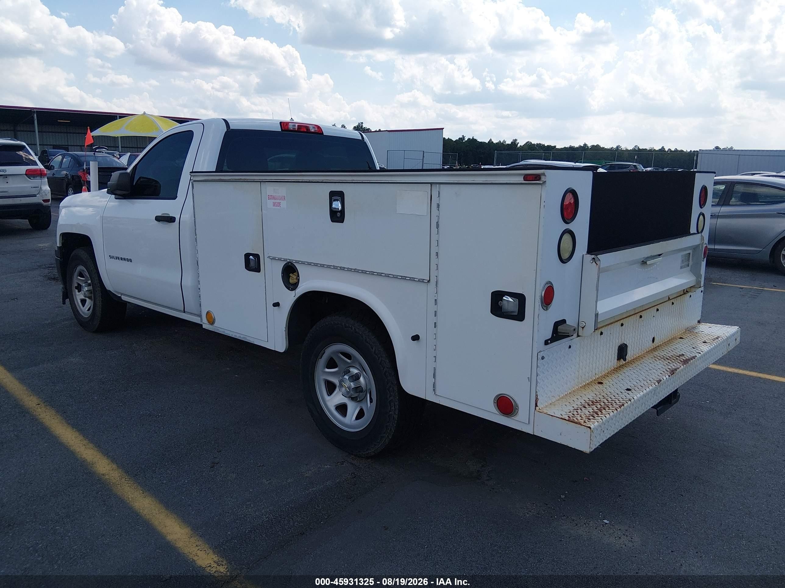 2015 Chevrolet Silverado 1500 Work Truck White vin: 1GCNCPECXFZ421723