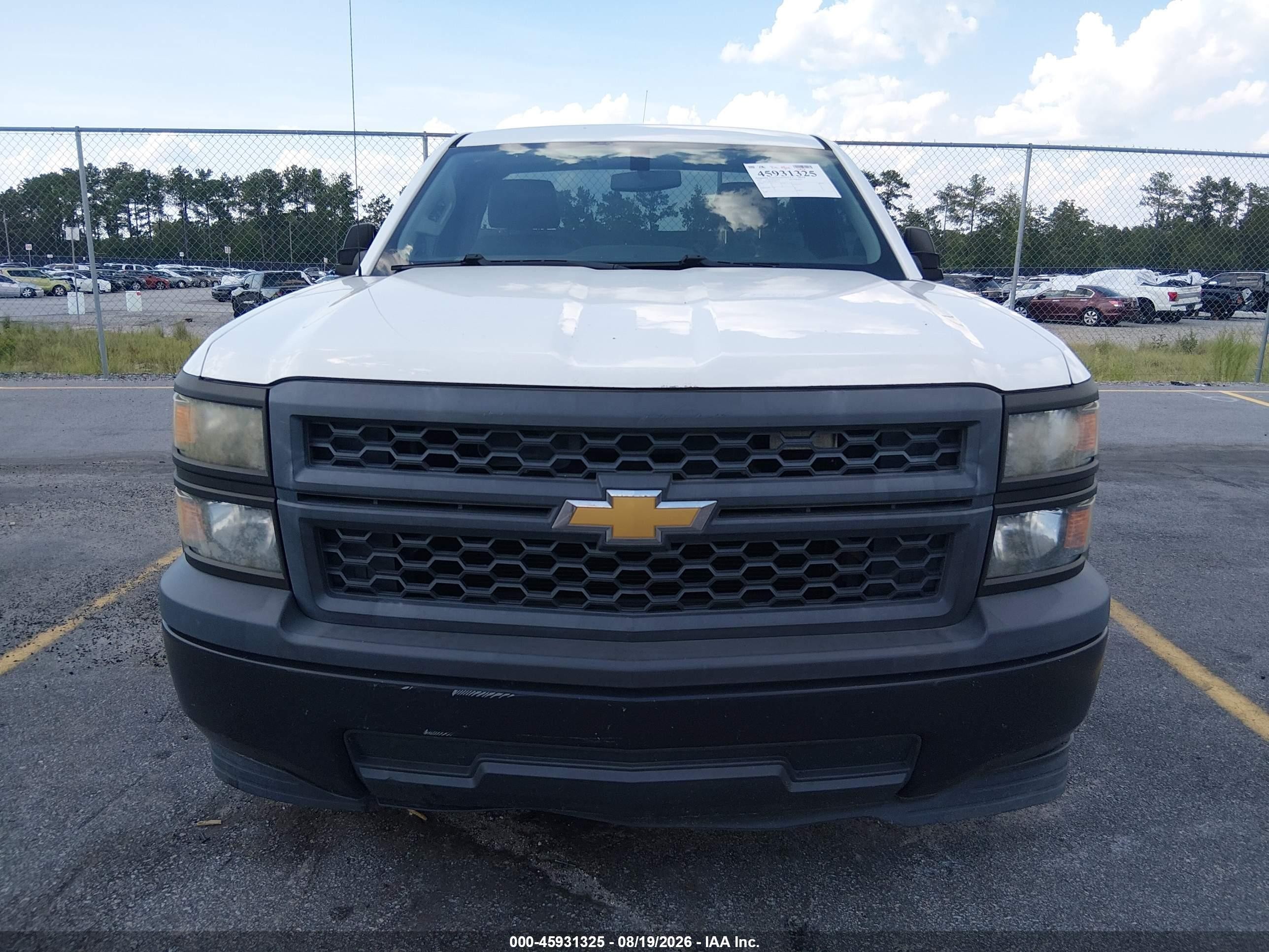 2015 Chevrolet Silverado 1500 Work Truck White vin: 1GCNCPECXFZ421723