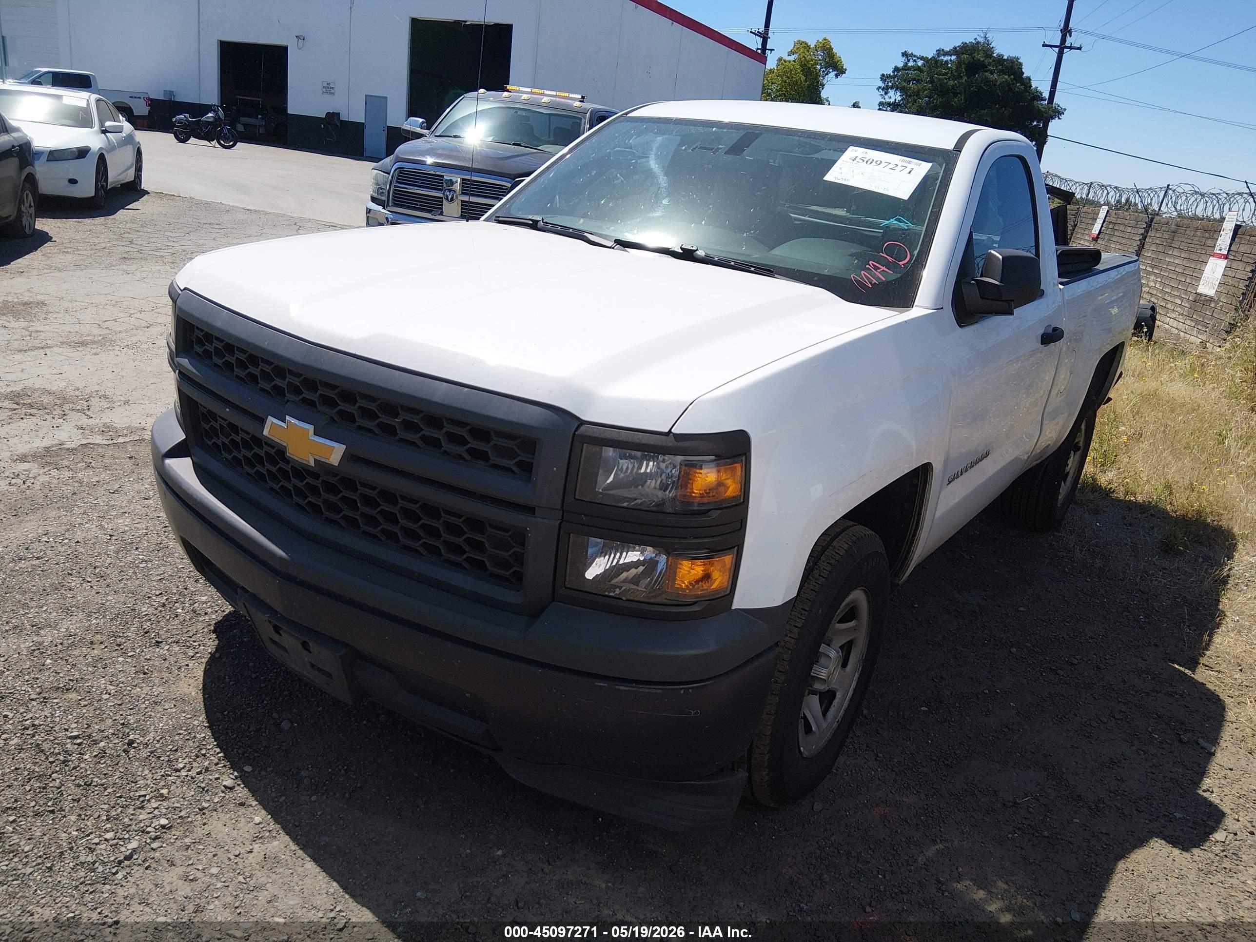 2015 Chevrolet Silverado 1500 Wt White vin: 1GCNCPEH0FZ364363