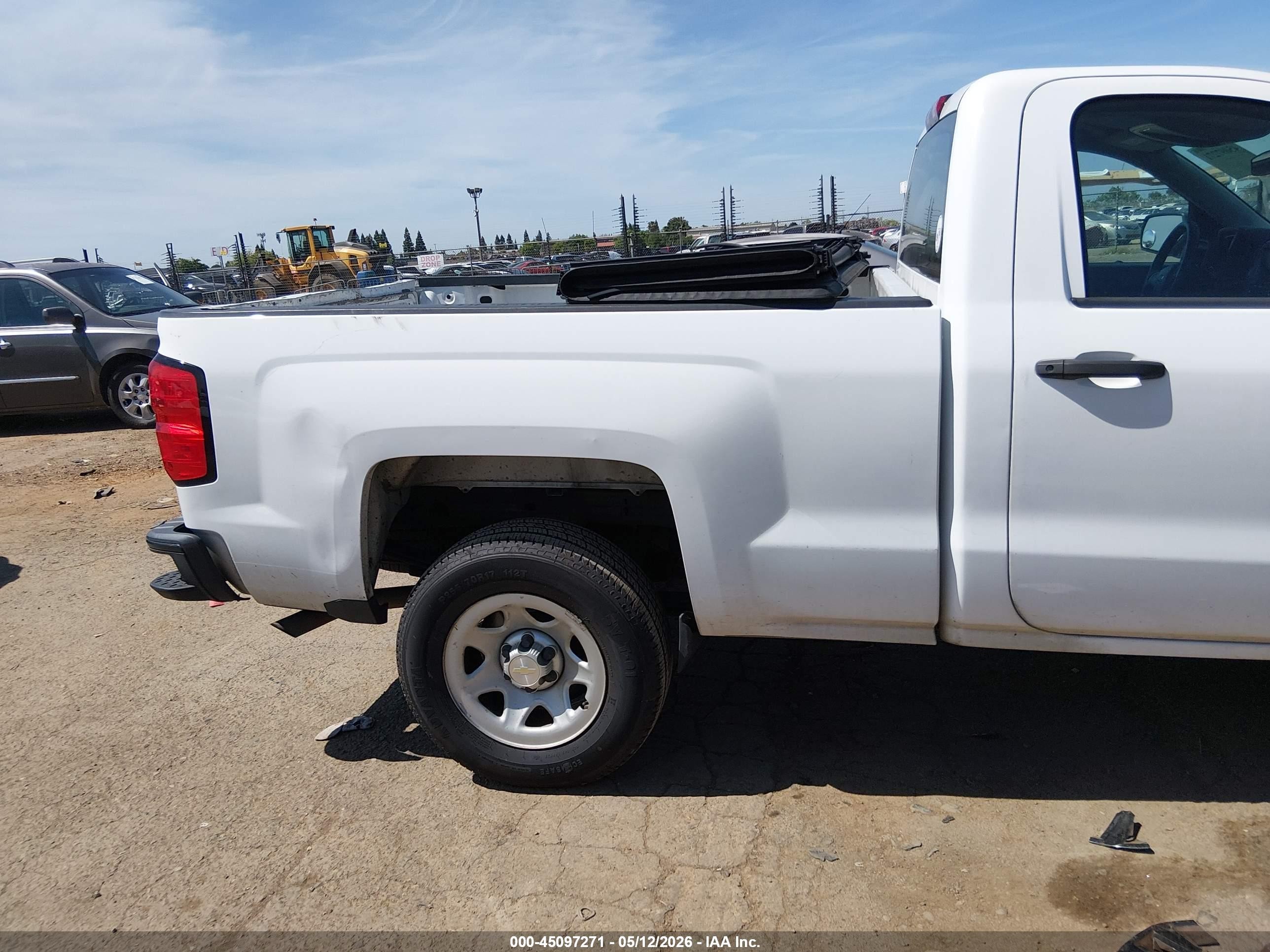 2015 Chevrolet Silverado 1500 Wt White vin: 1GCNCPEH0FZ364363