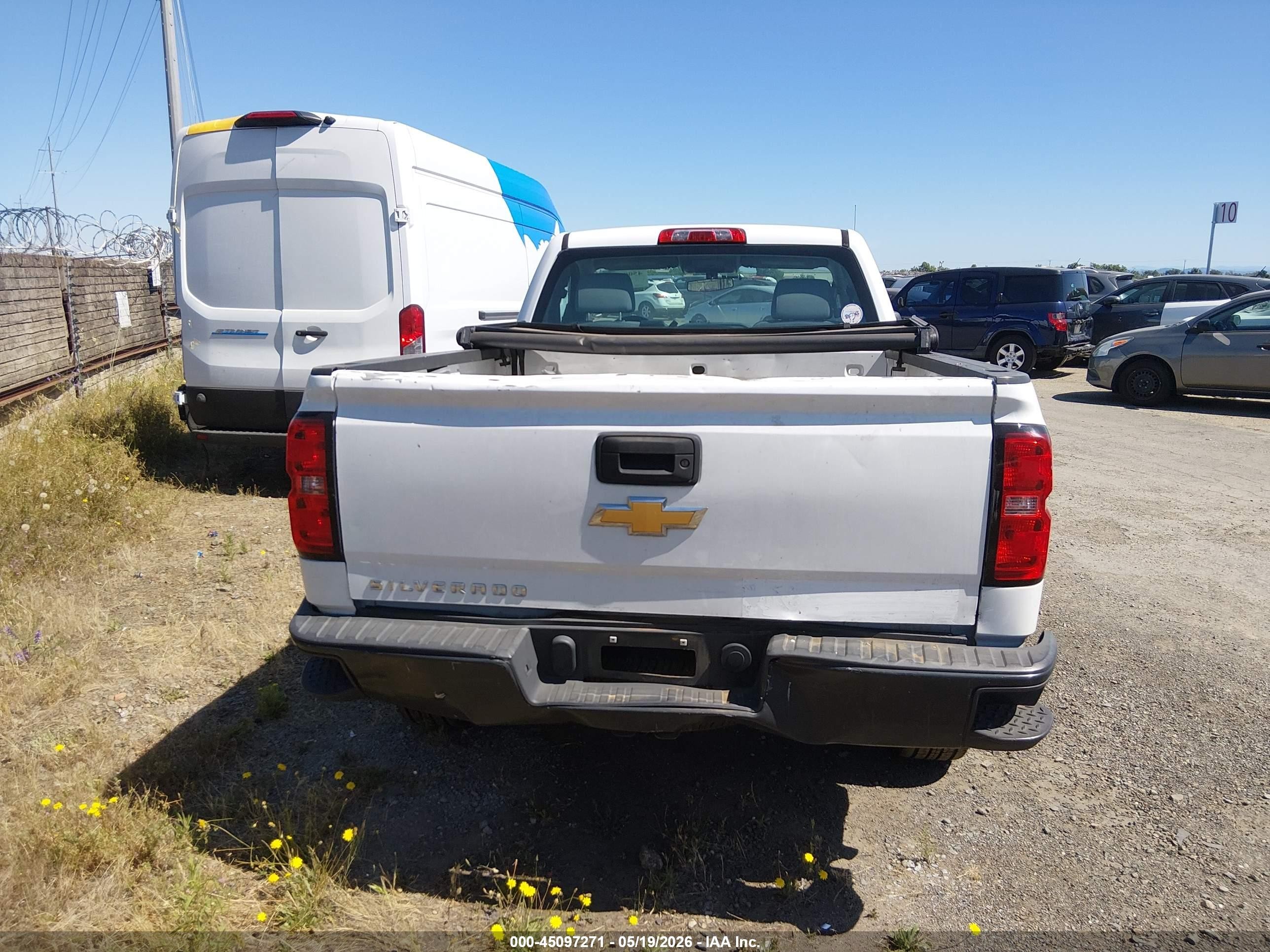 2015 Chevrolet Silverado 1500 Wt White vin: 1GCNCPEH0FZ364363